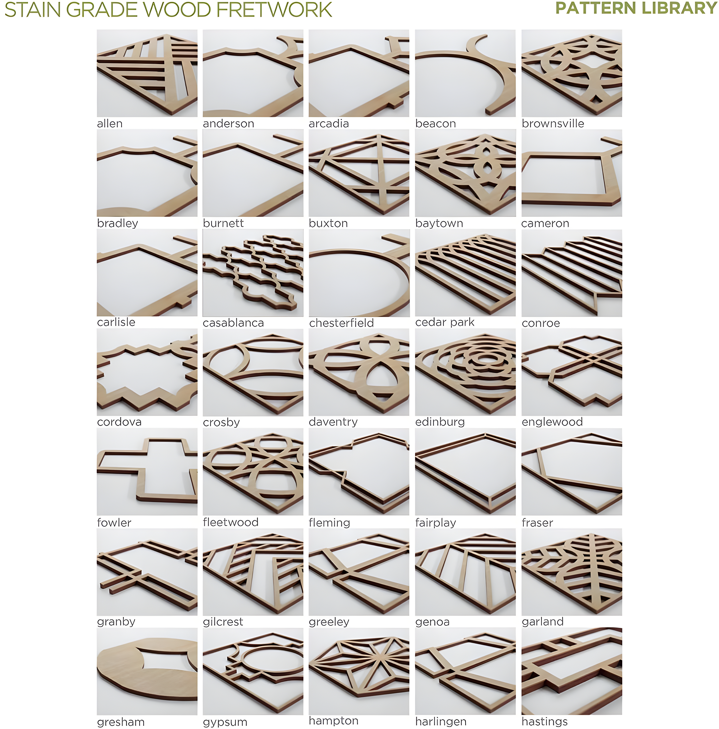 Hastings Decorative Fretwork Wood Wall Panels