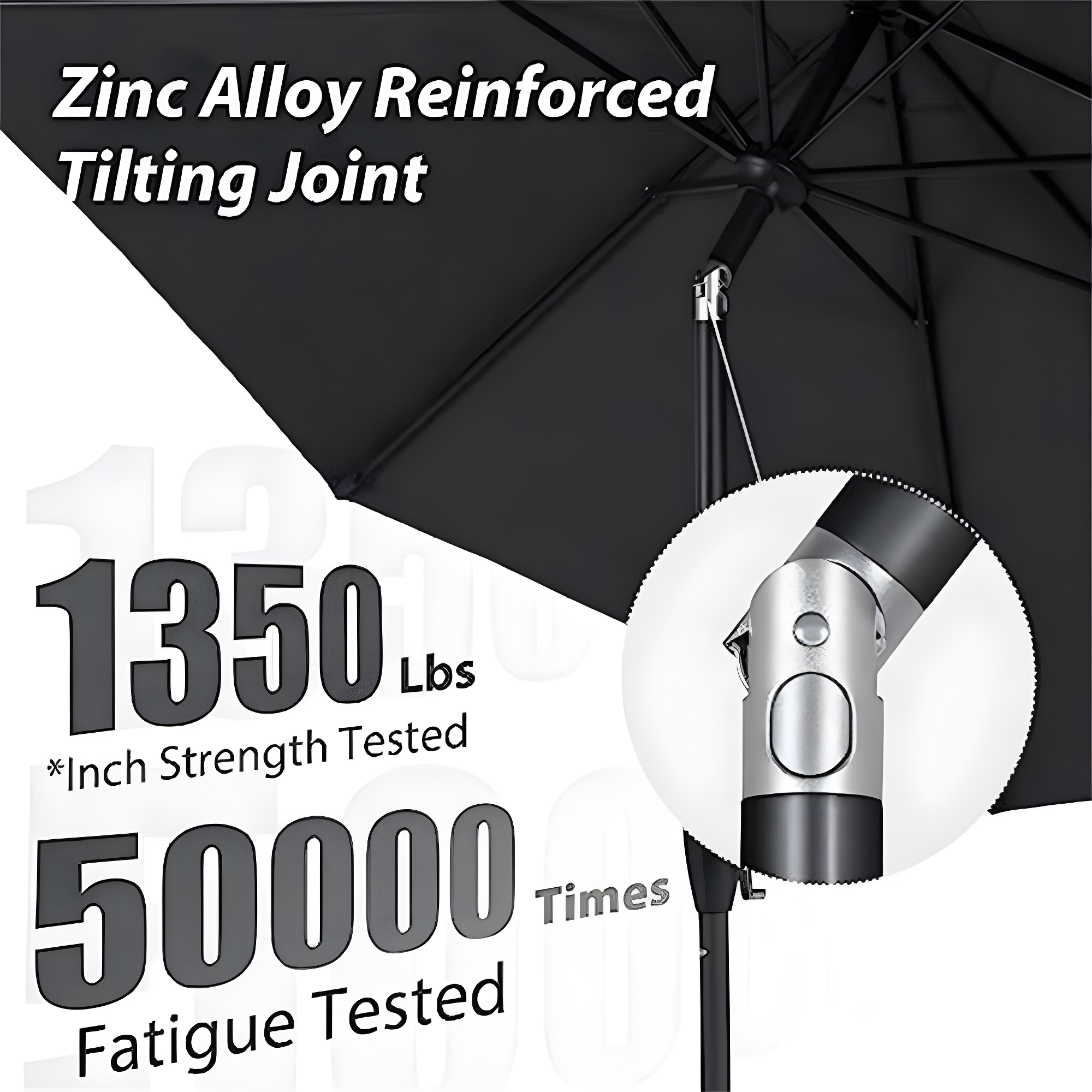 Tempera Patio Market Outdoor Table Umbrella with Push Button Tilt and Crank,Large Sun Umbrella with Sturdy Pole&Fade resistant canopy,Easy to set