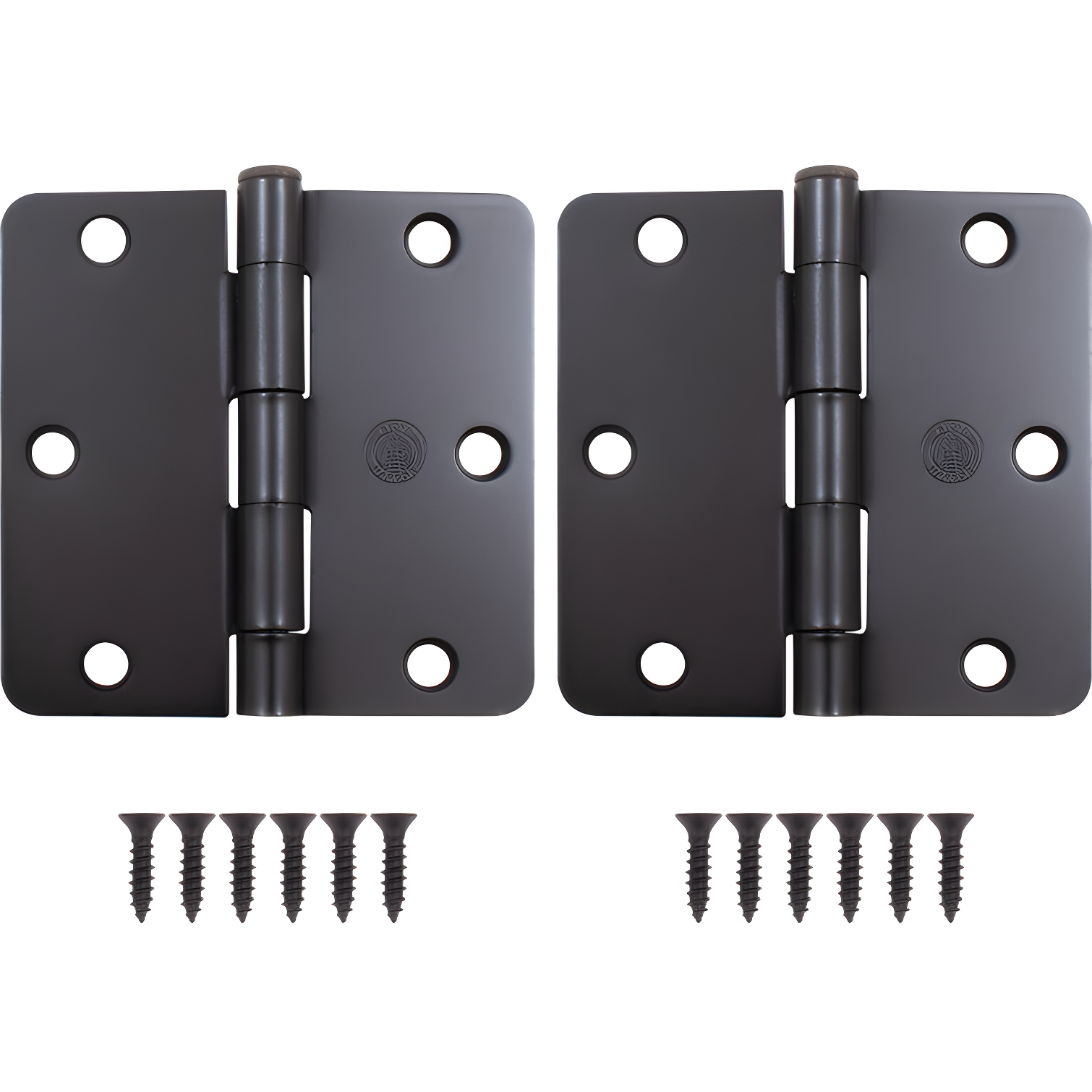 Stone Harbor Hardware 3-1/2" Door Hinges, 1/4" Radius Corner (Set of 2)