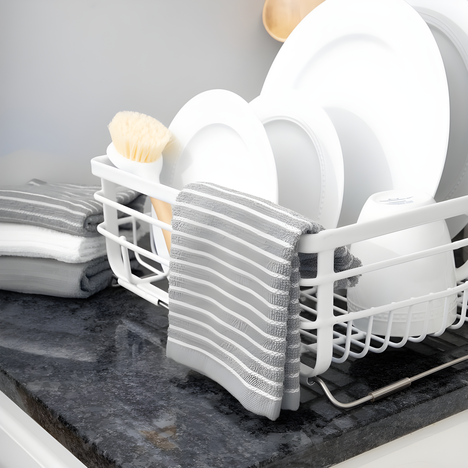 RITZ Cotton Stripe Tea Towel Kitchen Towel (Set of 4)