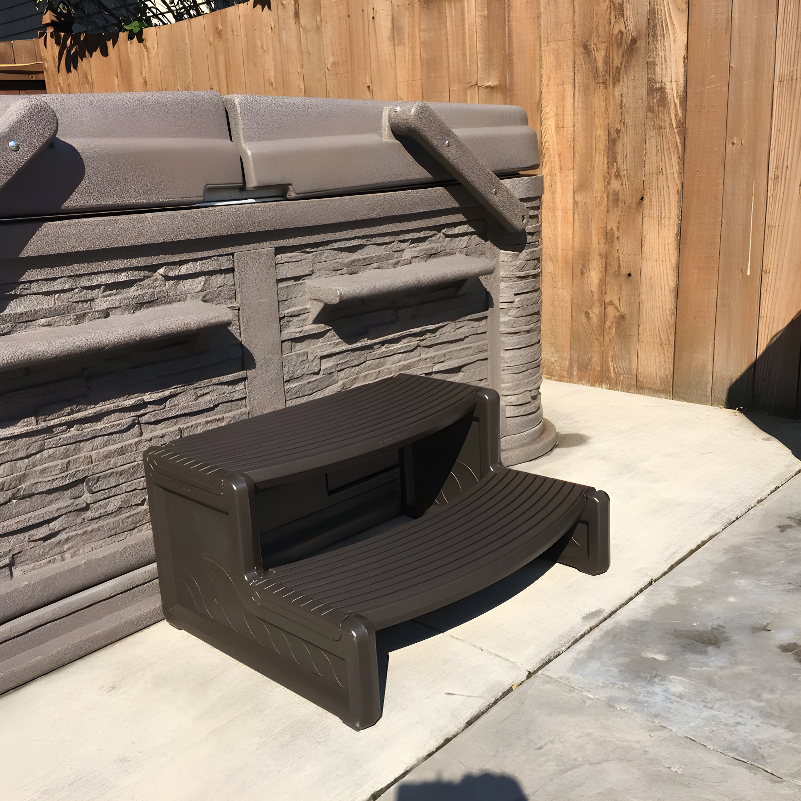 Confer Plastics Handi-Step Spa Hot Tub Stairs for Straight & Curved Spas