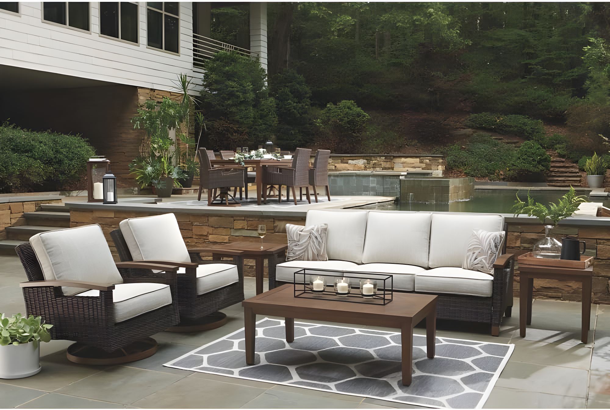 Paradise Trail Swivel Lounge Chair (Set of 2)