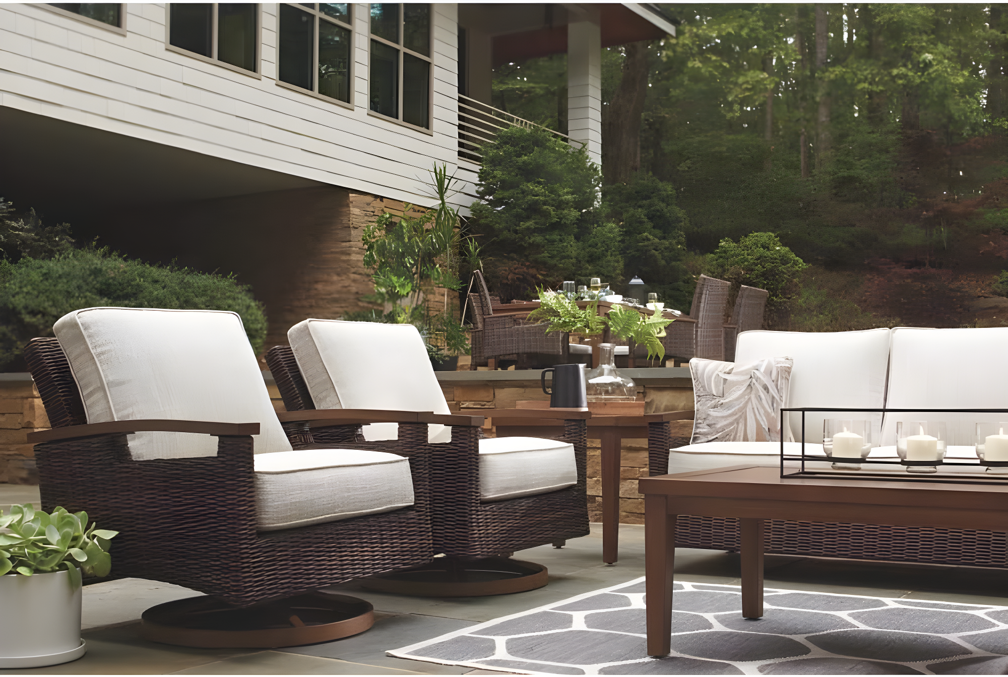 Paradise Trail Swivel Lounge Chair (Set of 2)