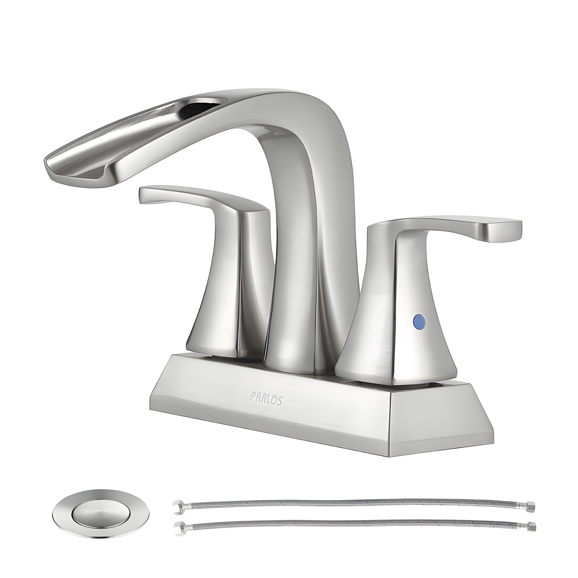 Doris Waterfall Centerset 2-handle Bathroom Faucet with Drain Assembly