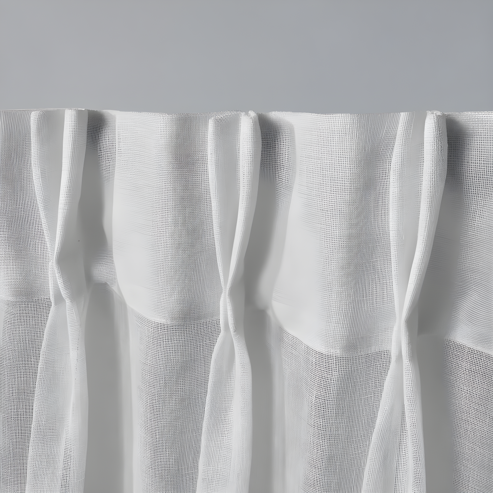 Set of 2 (84"x50") Belgian Pinch Pleats Sheer Window Curtain Panel White - Exclusive Home: Modern Back Tab Design