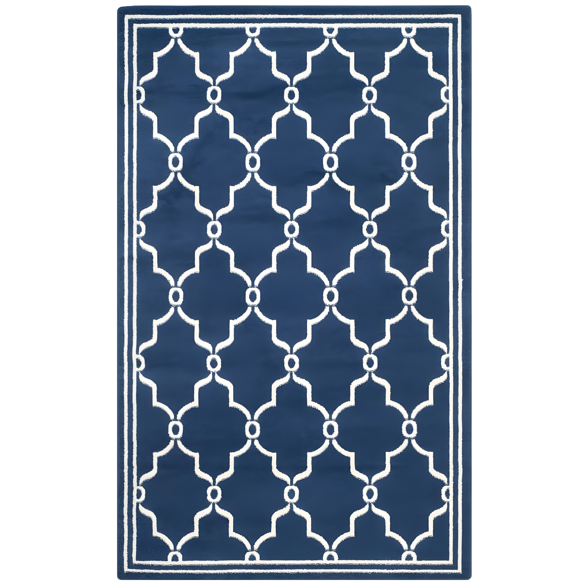 Amherst AMT414 Power Loomed Indoor Area Rug - Navy/Beige - 5'3"x8' - Safavieh