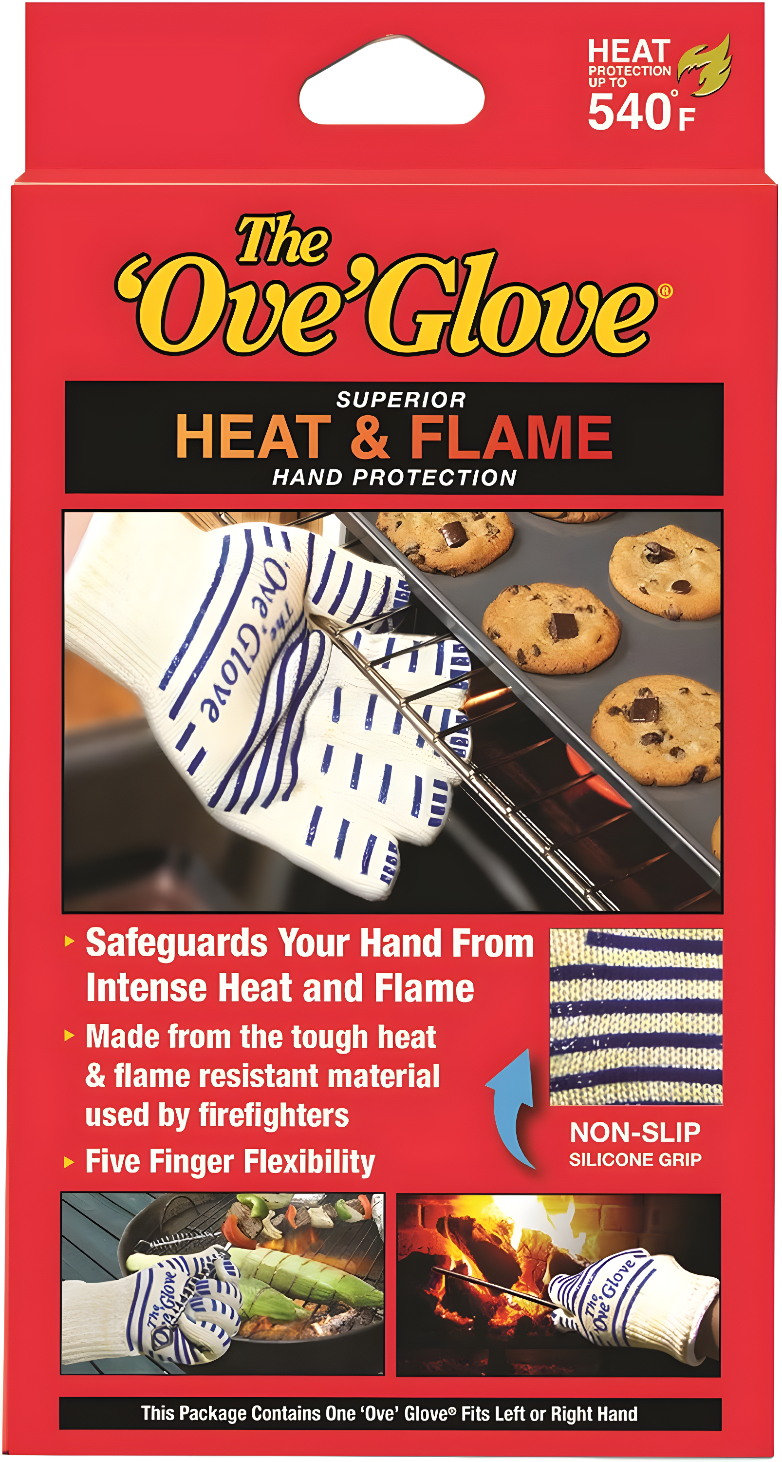 Ove Glove Hot Surface Handler Oven Mitt Glove, Perfect for Kitchen/Grilling, 540 Degree Resistance, As Seen On TV Household Gift, Heat & Flame