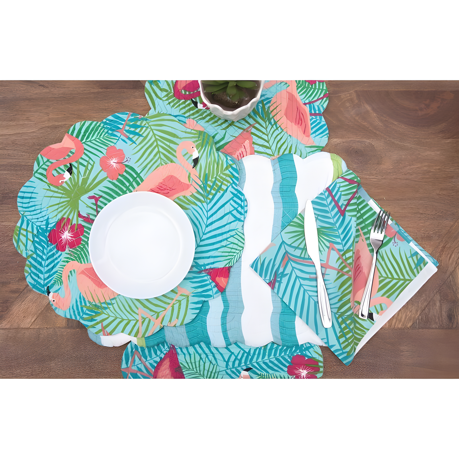 C&F Home Isla Island Cotton Quilted Reversible Rectangular Placemat Set of 6