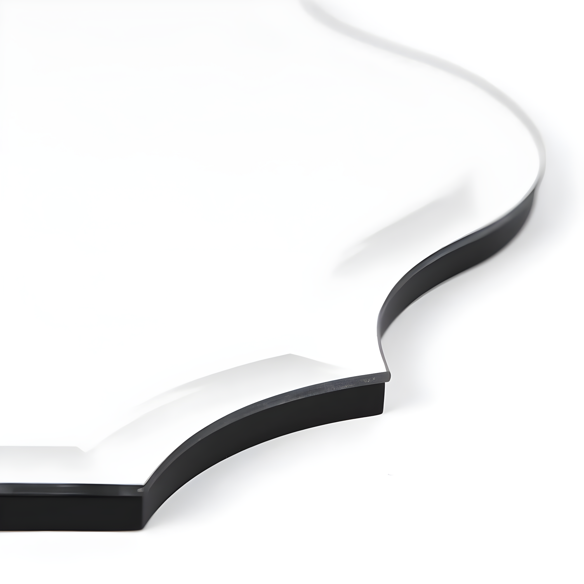 Empire Art Direct Frameless Beveled Oblong Elegant Scalloped Wall Mirror 30 in. x 40 in. x 0.39 in.