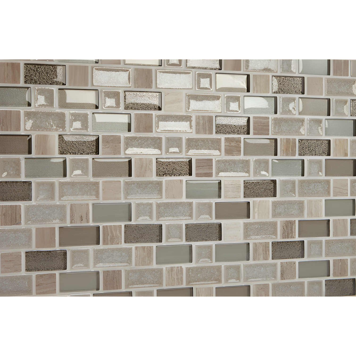 Itona Tile Itona Tile 12" x 12" Stone, Glass and Ceramic Brick-Joint Mosaic Tile (Set of10) (9.90 SQFT Per Carton)
