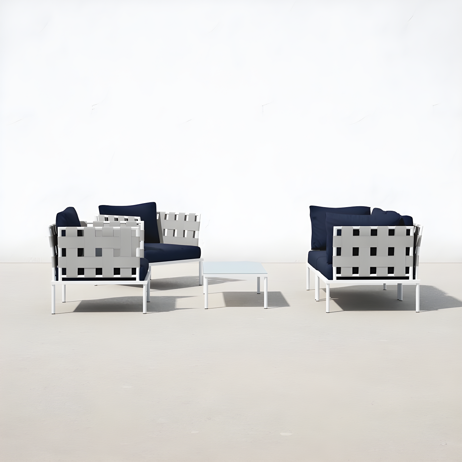 Modway Harmony 5 Piece Outdoor Patio Aluminum Sectional Sofa Set