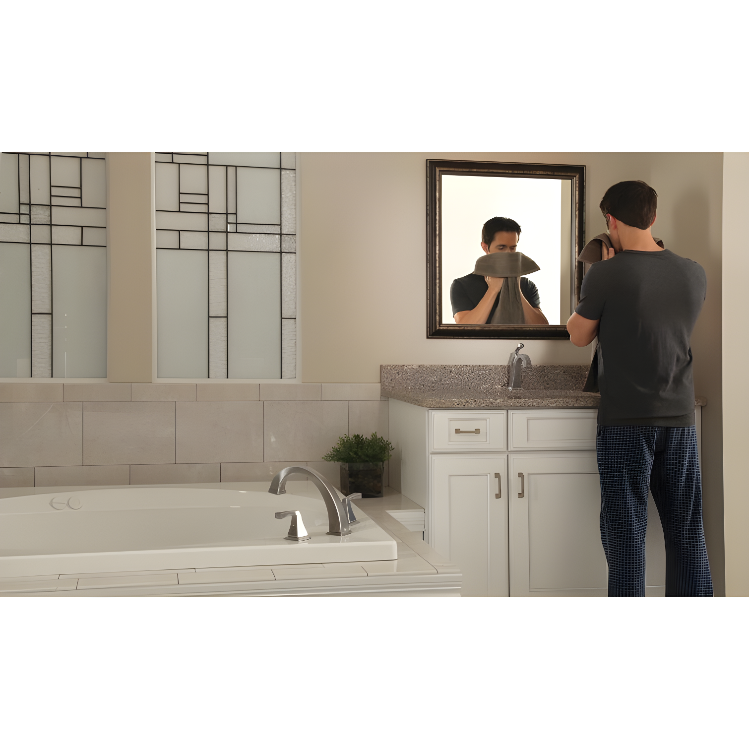 Dryden Double Handle Deck Mounted Roman Tub Faucet Trim