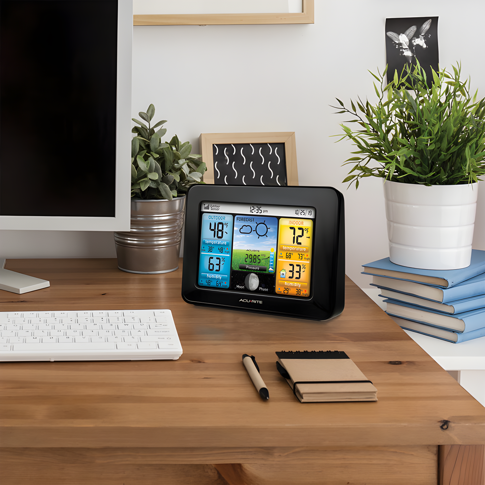 AcuRite Weather Station Forecaster with Color Display for Temperature, Humidity, Hyperlocal Forecast, and Built-In Barometer (02077M) & Reviews | Wayfair