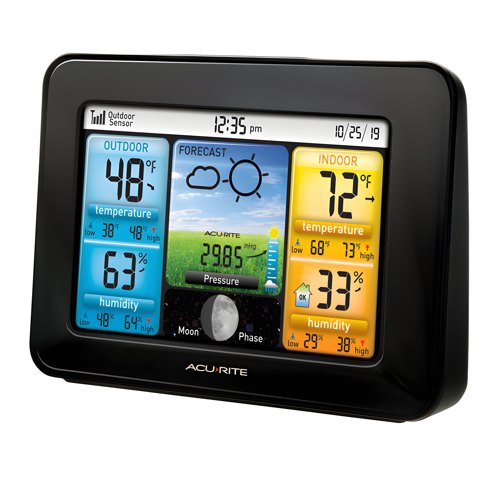 AcuRite Weather Station Forecaster with Color Display for Temperature, Humidity, Hyperlocal Forecast, and Built-In Barometer (02077M) & Reviews | Wayfair