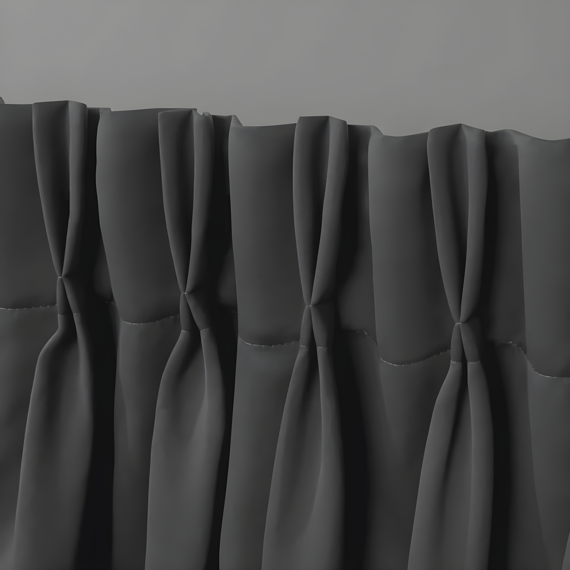 Set of 2 63"x30" Sateen Twill Woven Blackout Pinch Pleat Window Curtain Panel Dark Gray - Exclusive Home