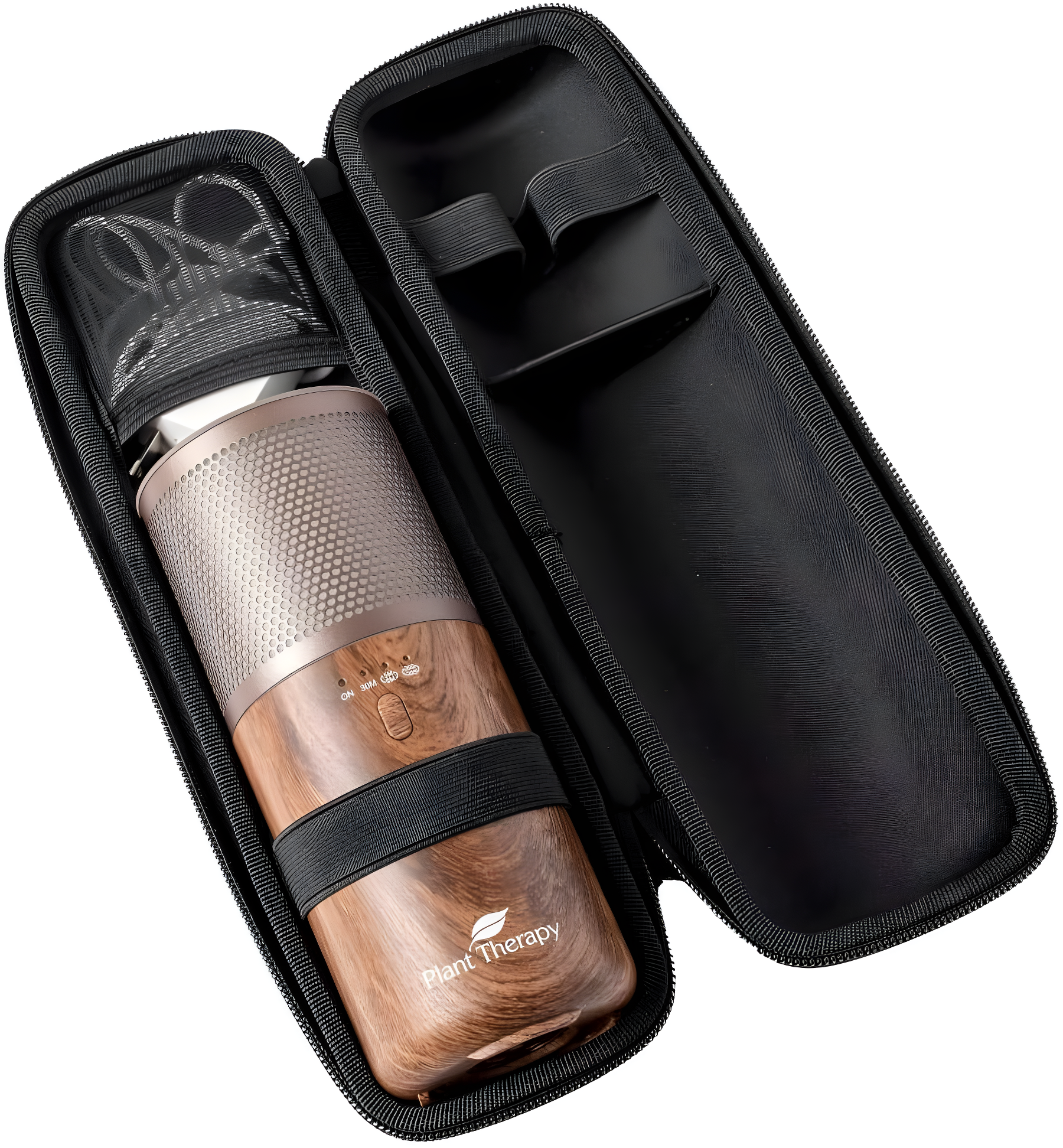 Plant Therapy Wood Grain Portable Diffuser Travel Pack, includes the Travel Essential Oil Blend 10 mL (1/3 oz) 100% Pure, Undiluted, Natural Aromatherapy, Therapeutic Grade