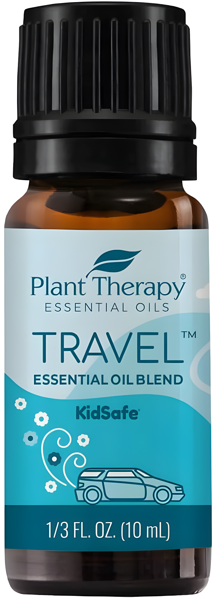 Plant Therapy Wood Grain Portable Diffuser Travel Pack, includes the Travel Essential Oil Blend 10 mL (1/3 oz) 100% Pure, Undiluted, Natural Aromatherapy, Therapeutic Grade