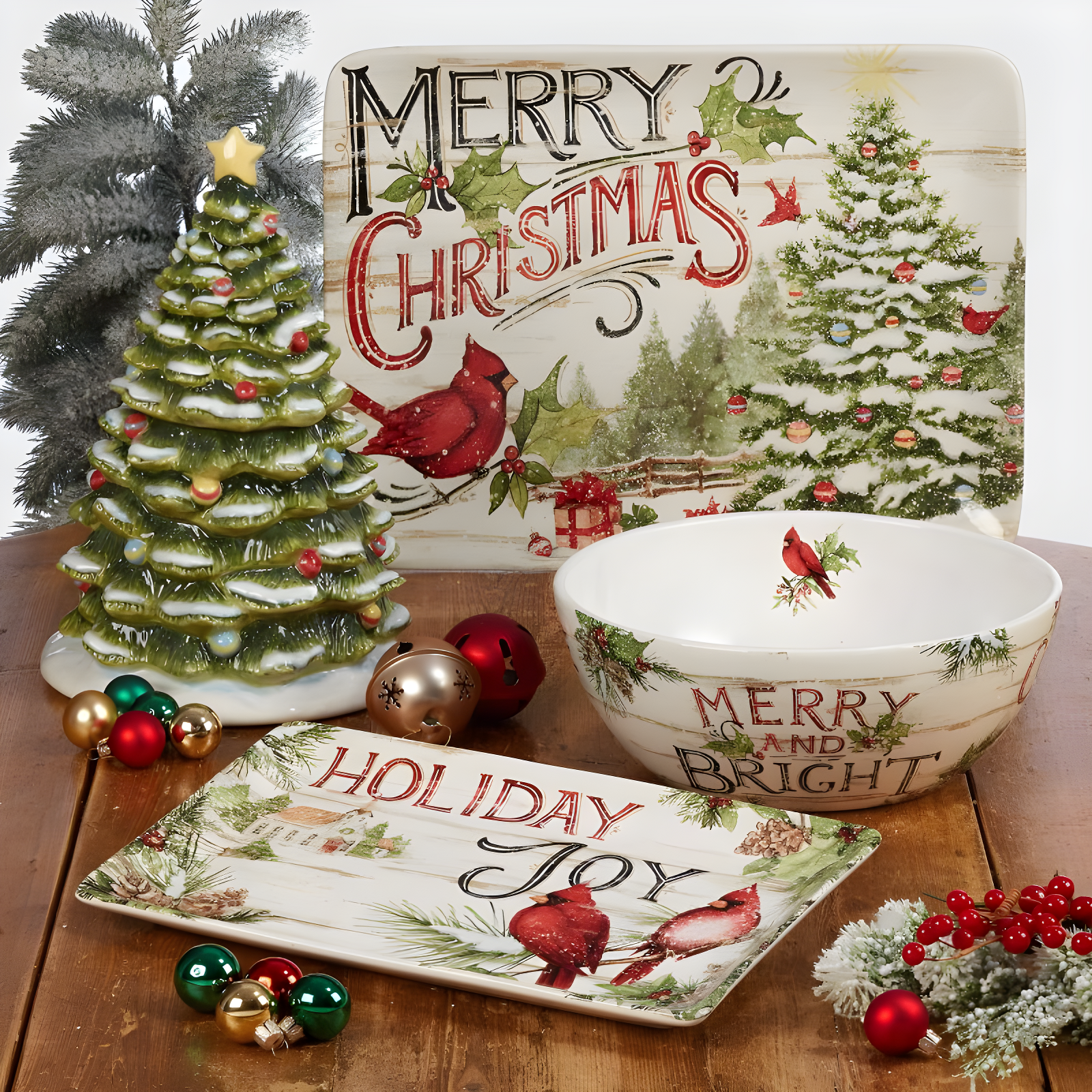 Certified International Certified International Evergreen Christmas Rectangular Platter