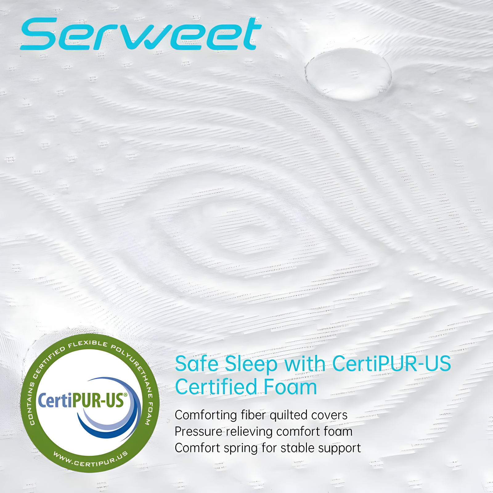 Serweet 10" Spring & Memory Foam Hybrid Mattress Heavier Coils for Durable Support Pressure Relieving,  Queen Size