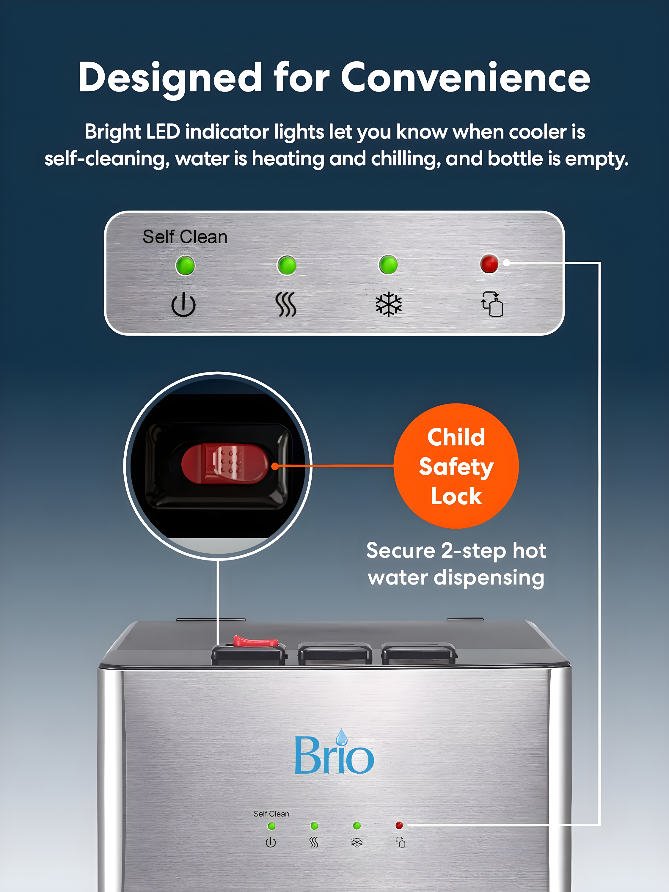 Brio Brio Free Standing Bottom Loading Water Dispenser