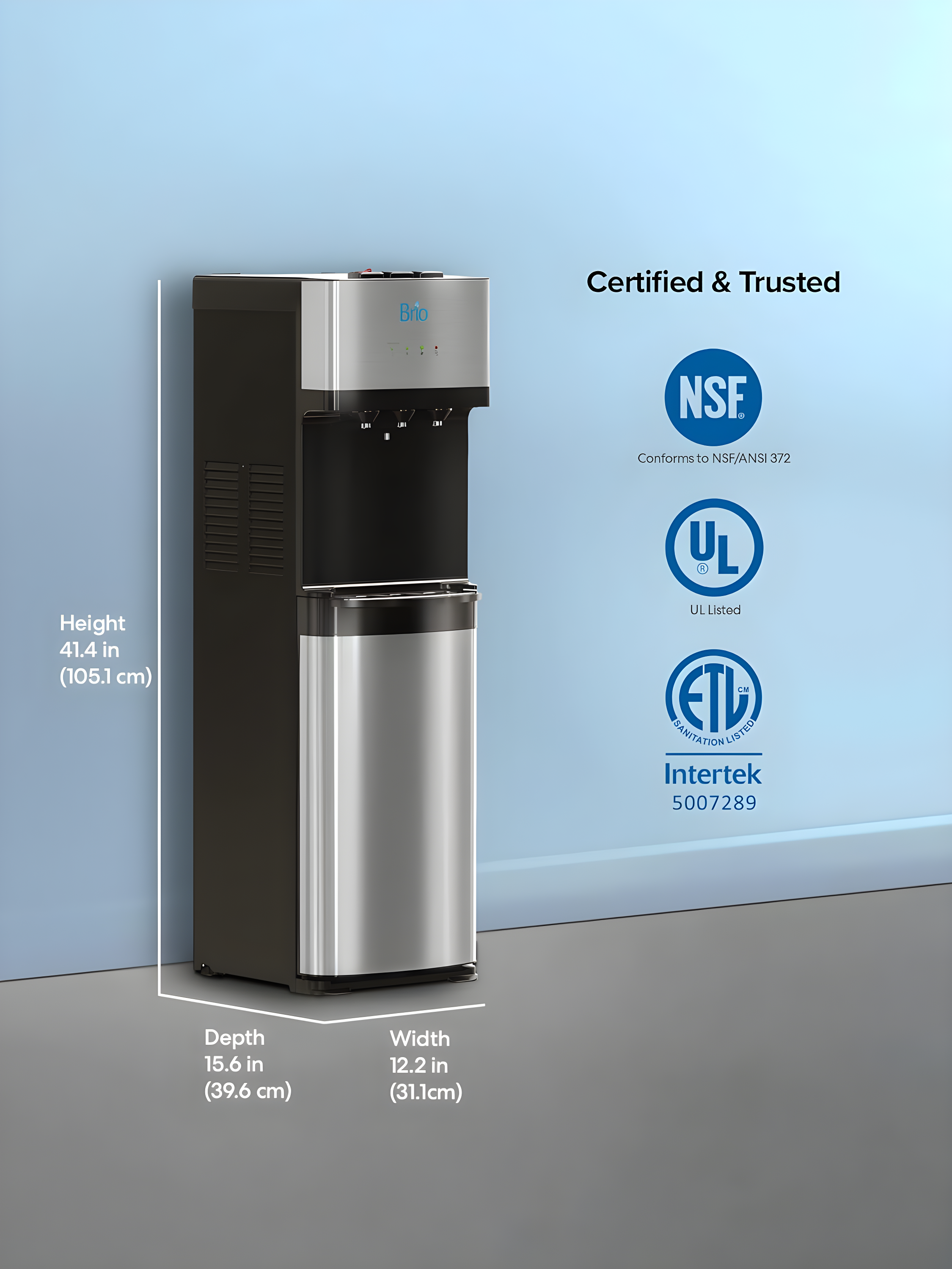 Brio Brio Free Standing Bottom Loading Water Dispenser