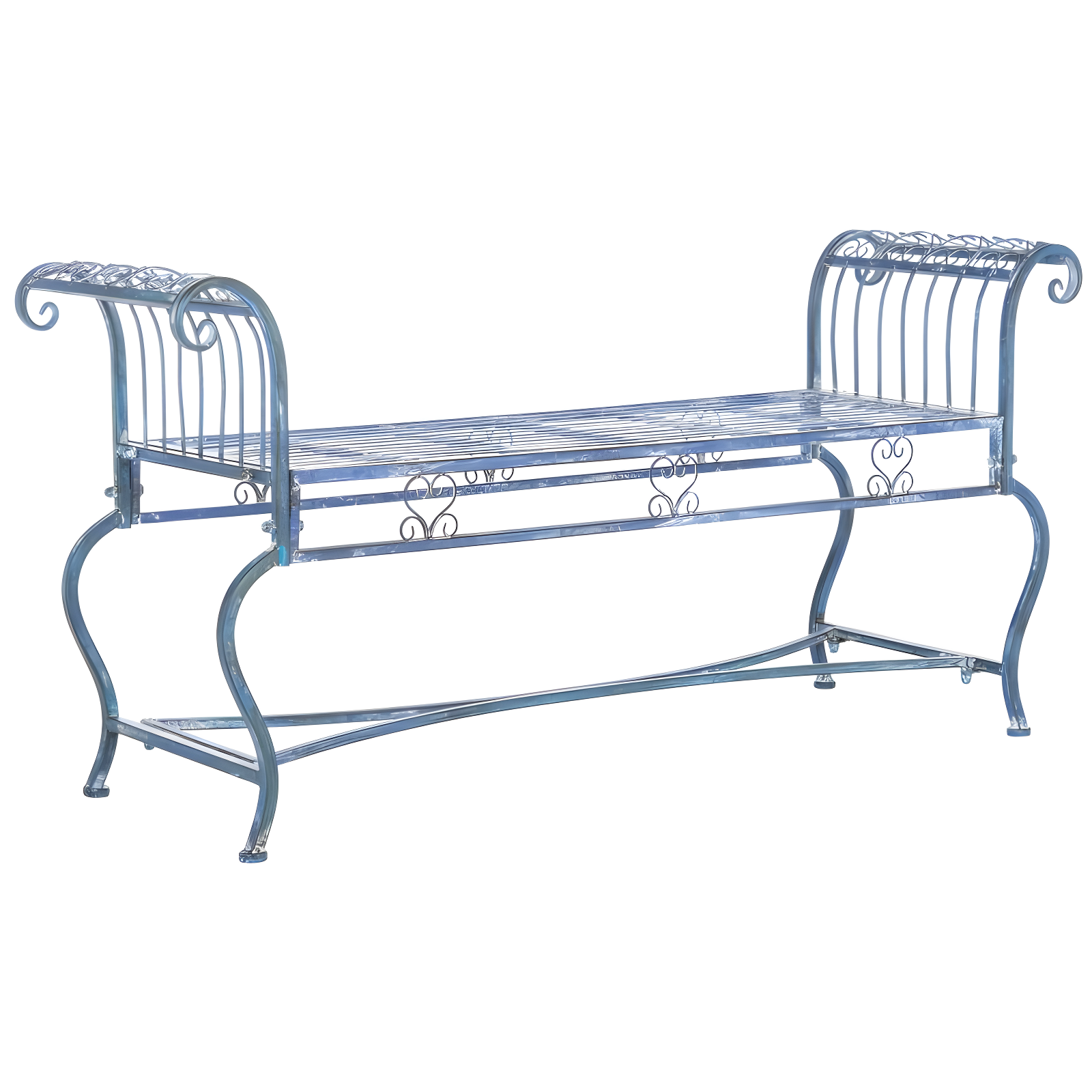 Brielle Bench - Outdoor - PAT5004 - Mossy Blue - Safavieh