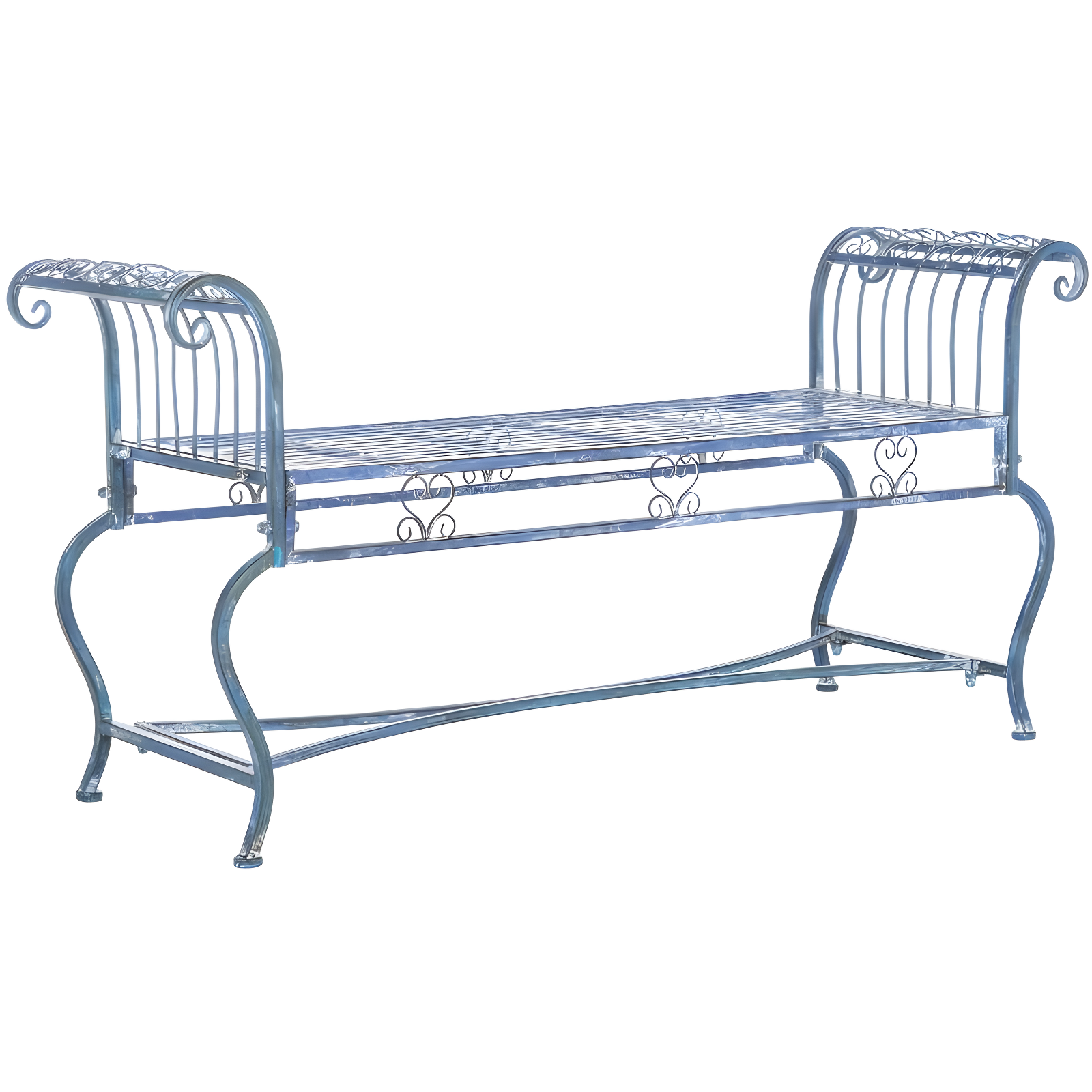 Brielle Bench - Outdoor - PAT5004 - Mossy Blue - Safavieh