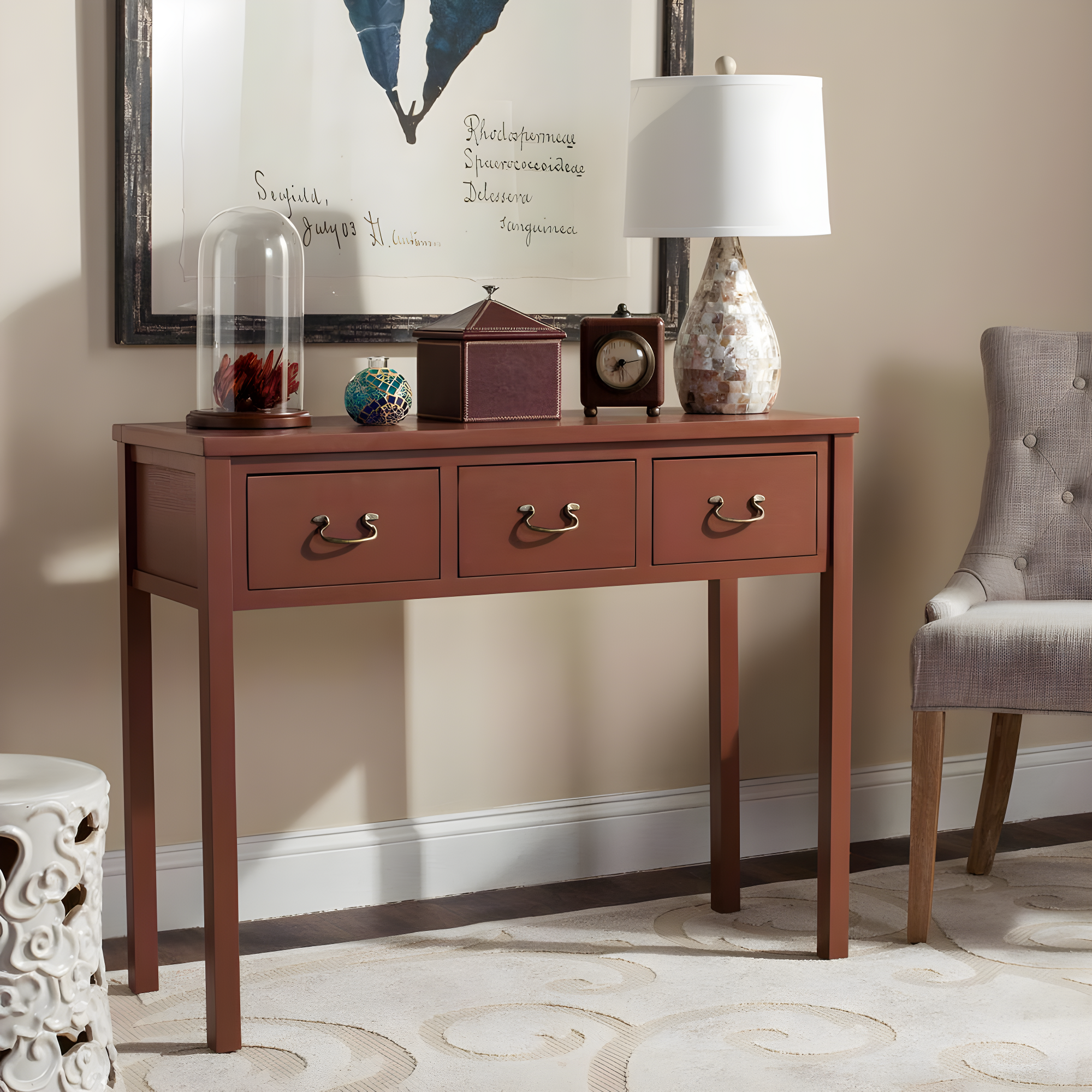 Winston Porter Tabresha 33'' Solid Wood Console Table