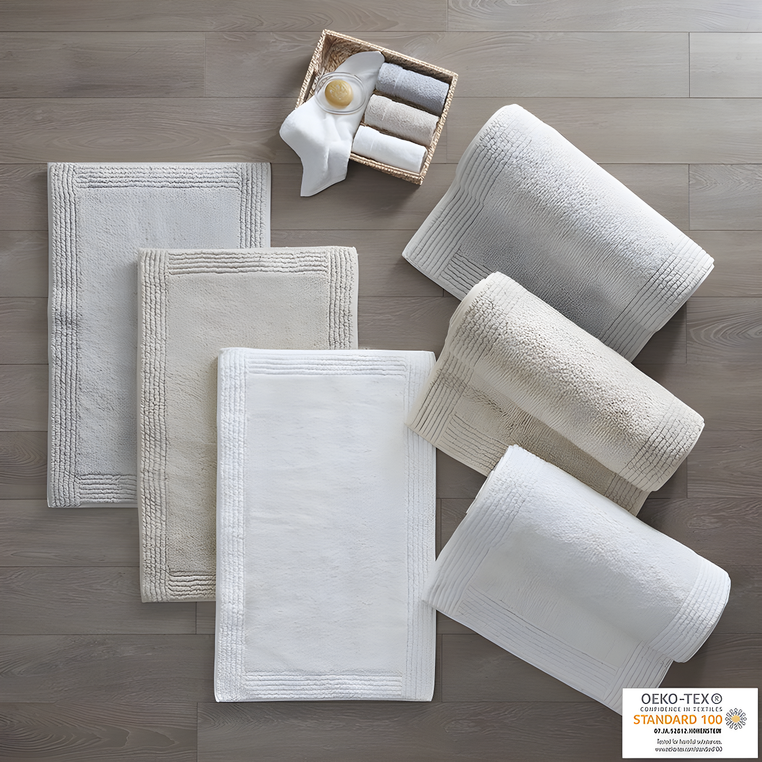 Madison Park Signature Splendor 100% Cotton Tufted 3000 GSM Reversible Bath Rug