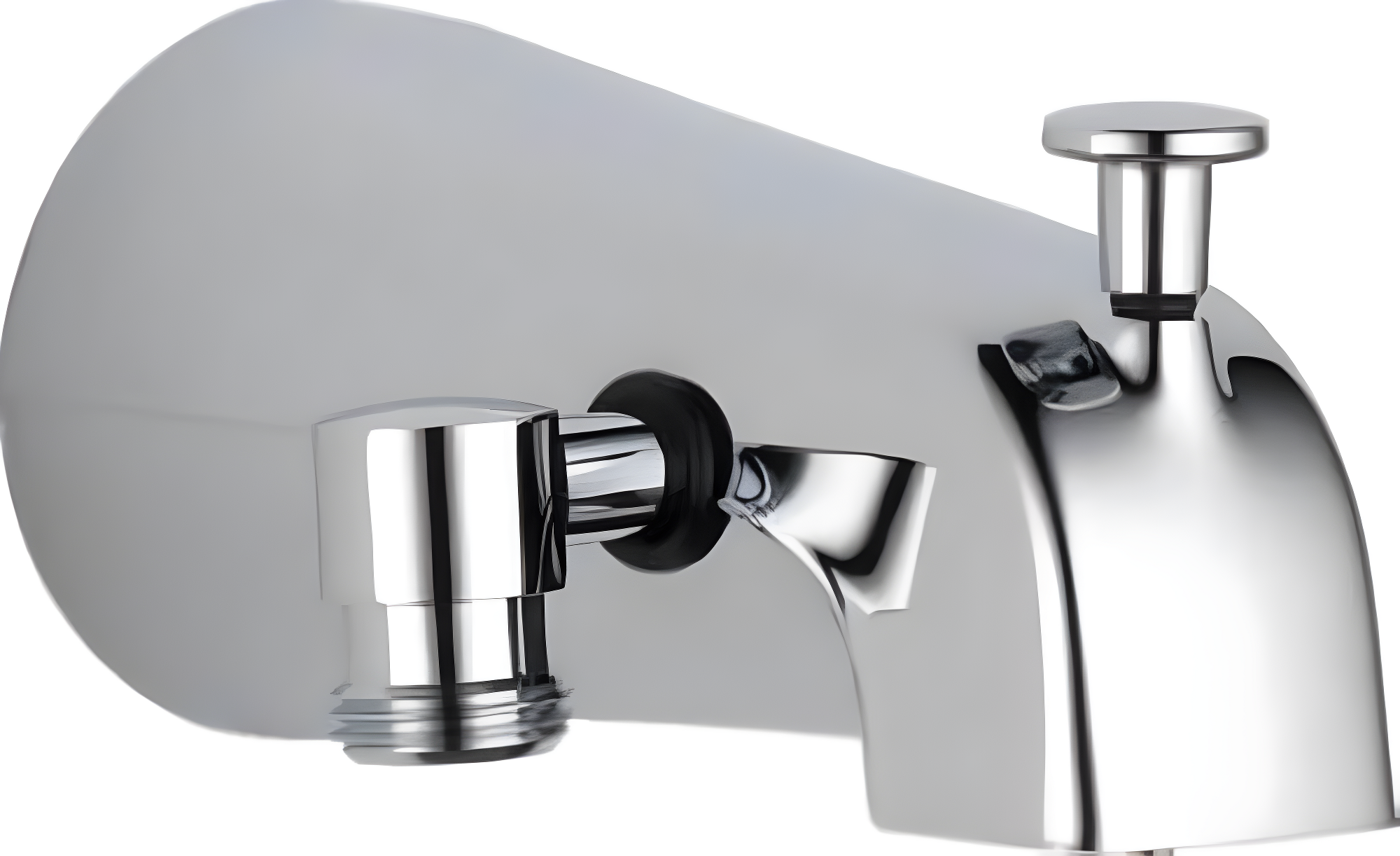 Delta U1072-PK Universal Showering Components Wall Mounted Tub Spout Trim with Diverter