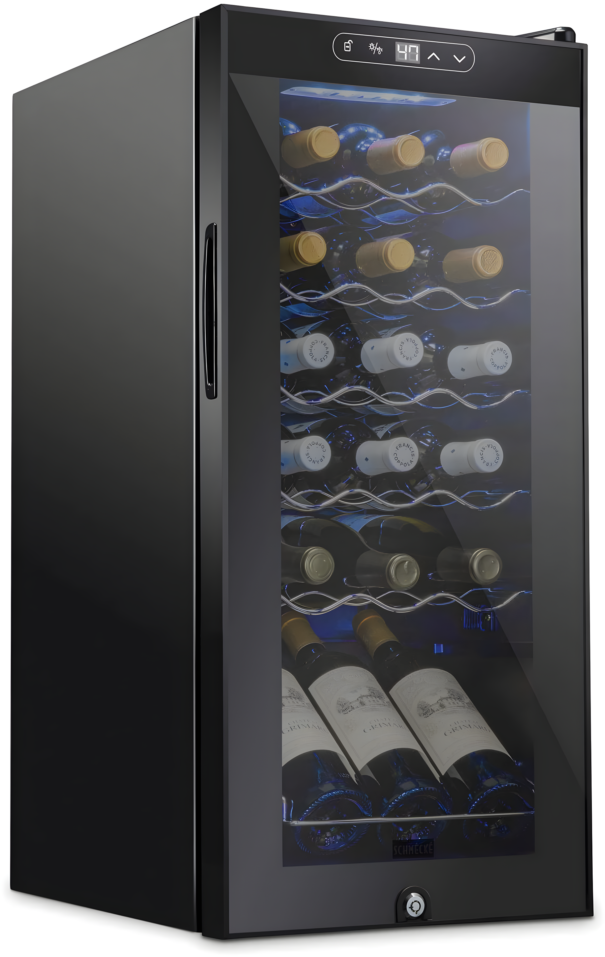 Schmecke 13.6 in. 18 Bottle Compressor Freestanding Wine and Beverage Cooler