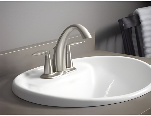 Kohler Alteo® Centerset 4" Bathroom Faucet with Pop-Up Drain Assembly, 2-Handle Bathroom Sink Faucet, 1.2 gpm
