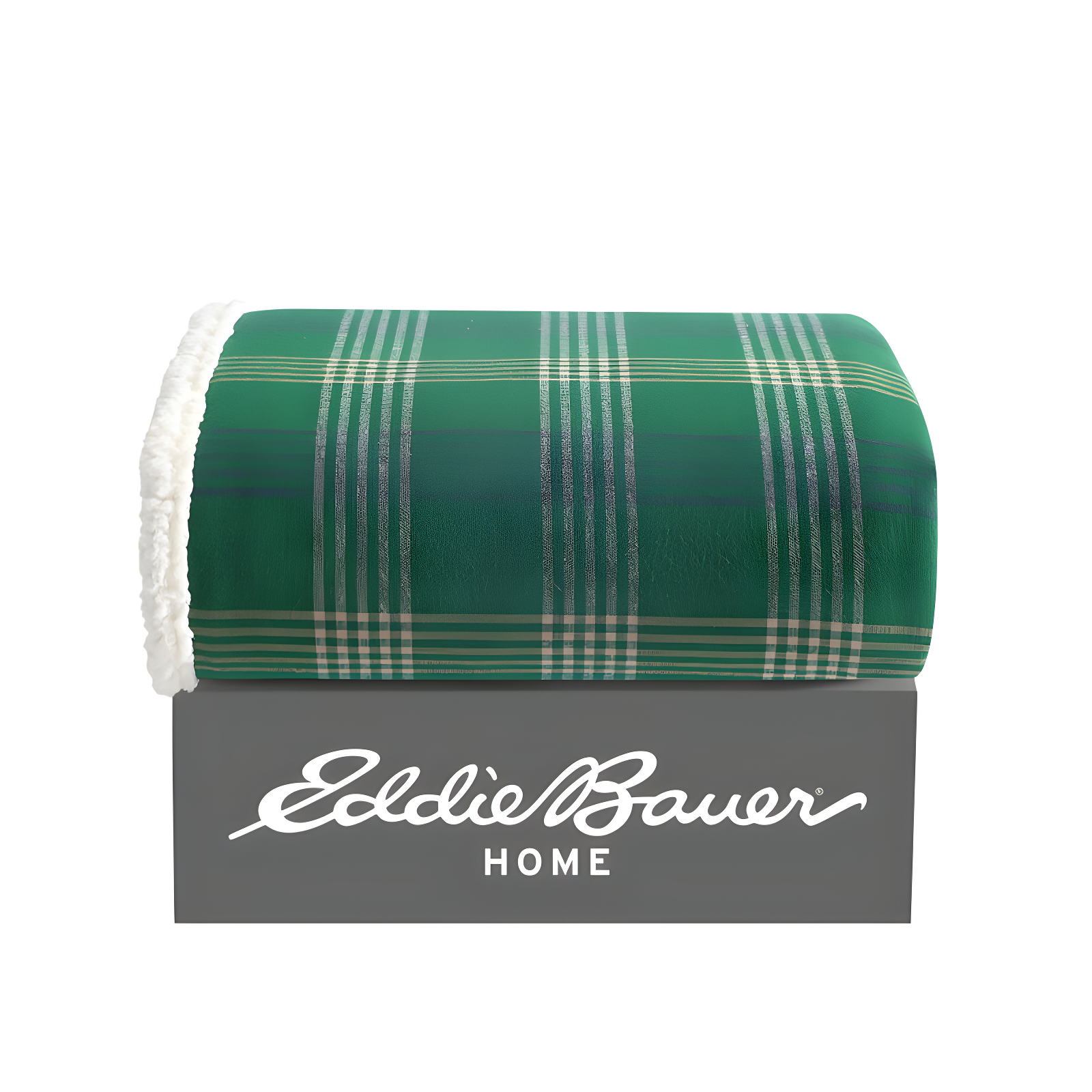 Eddie Bauer Printed Flannel/Sherpa Throw Blankets