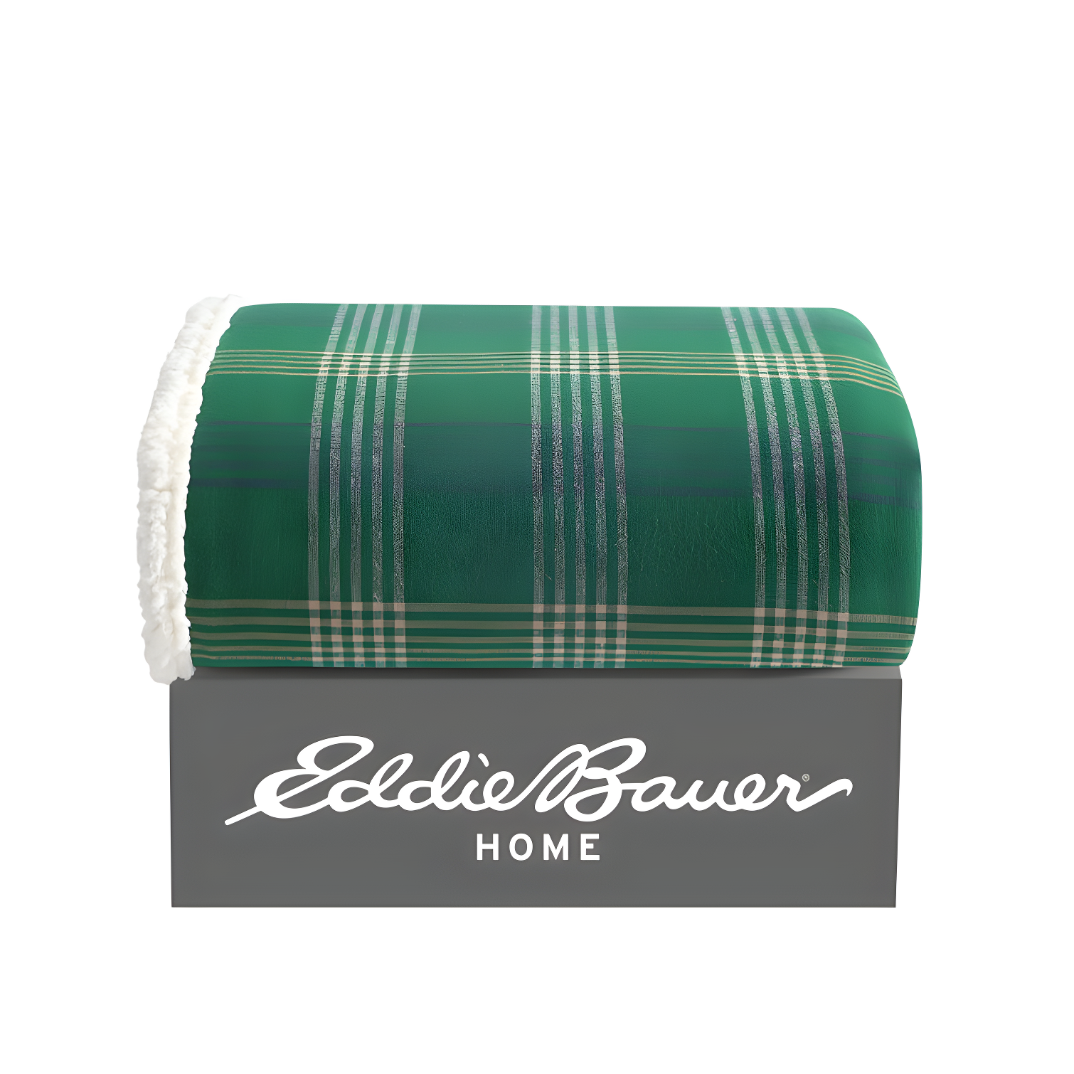 Eddie Bauer Printed Flannel/Sherpa Throw Blankets