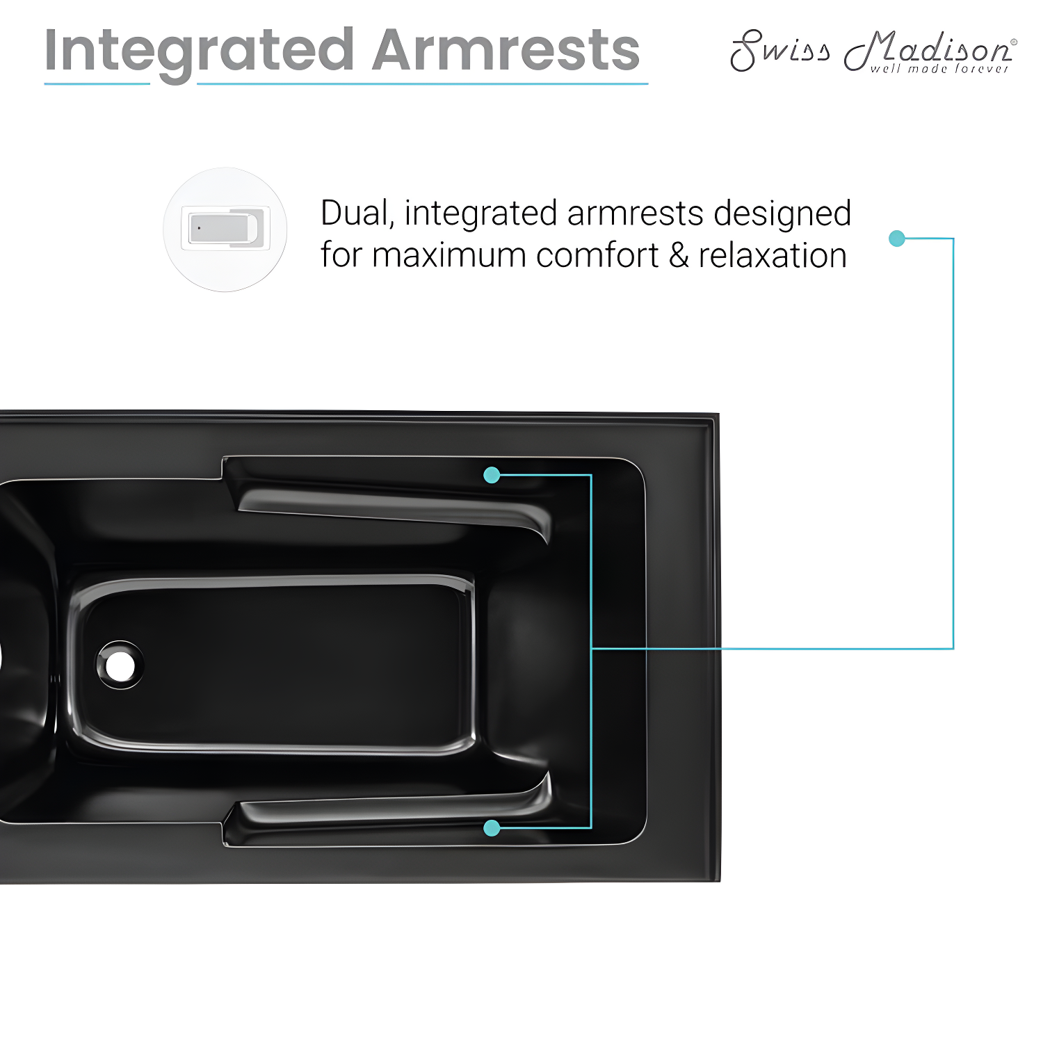 Swiss Madison Voltaire 54" x 30" Alcove Bathtub with Apron SM-AB557