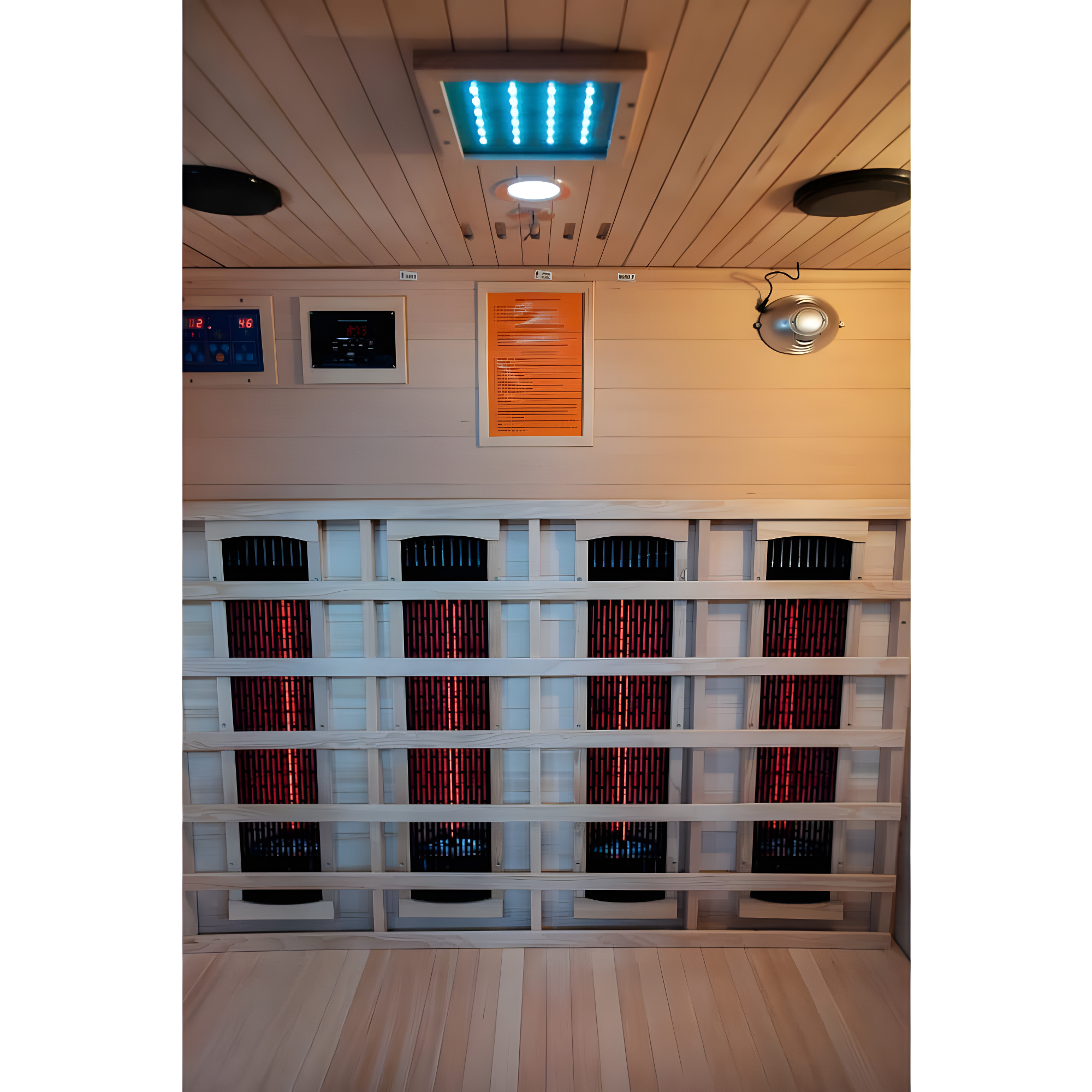 SunRay Saunas SunRay Saunas 4 - Person Bluetooth Compatible FAR Infrared Sauna in Hemlock