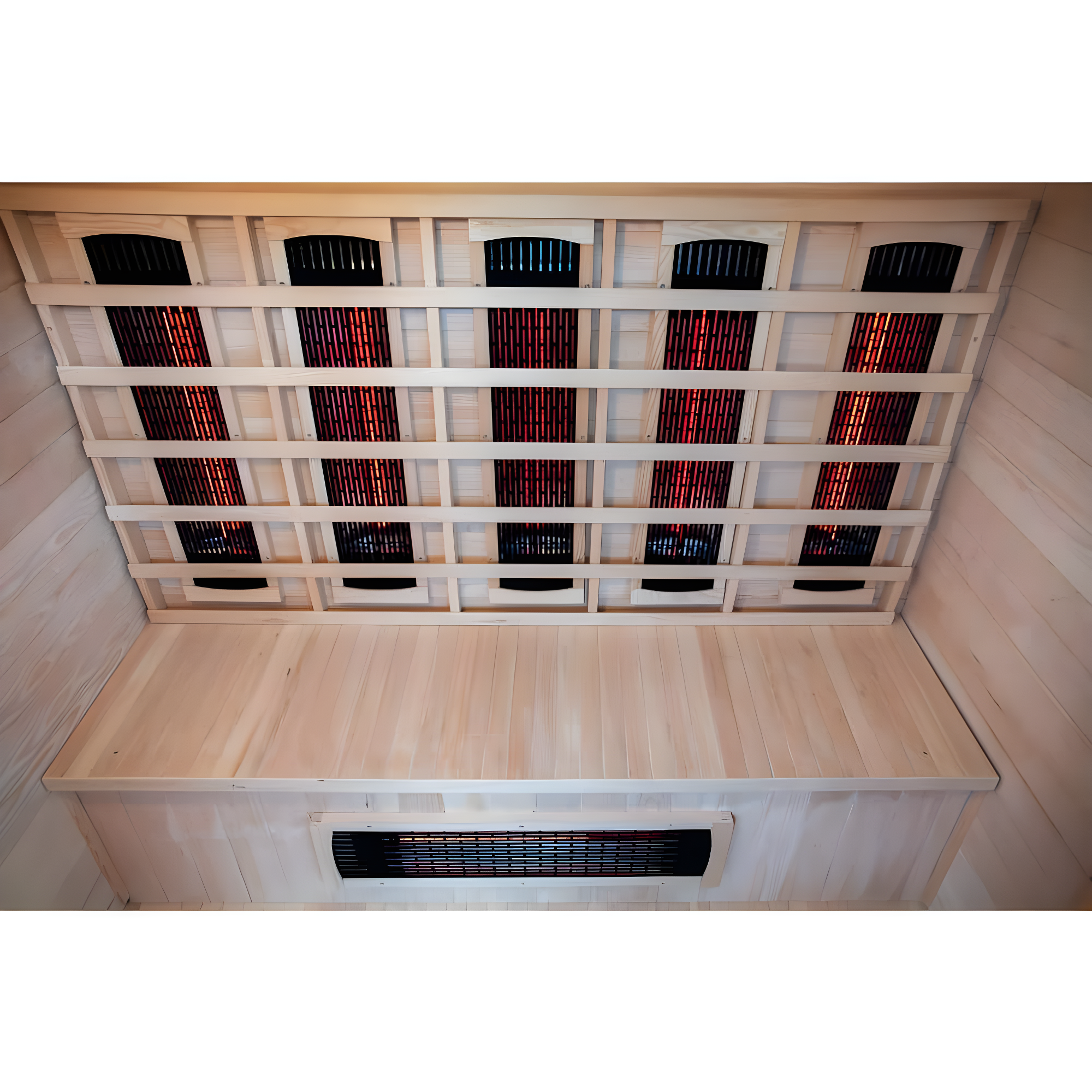 SunRay Saunas SunRay Saunas 4 - Person Bluetooth Compatible FAR Infrared Sauna in Hemlock