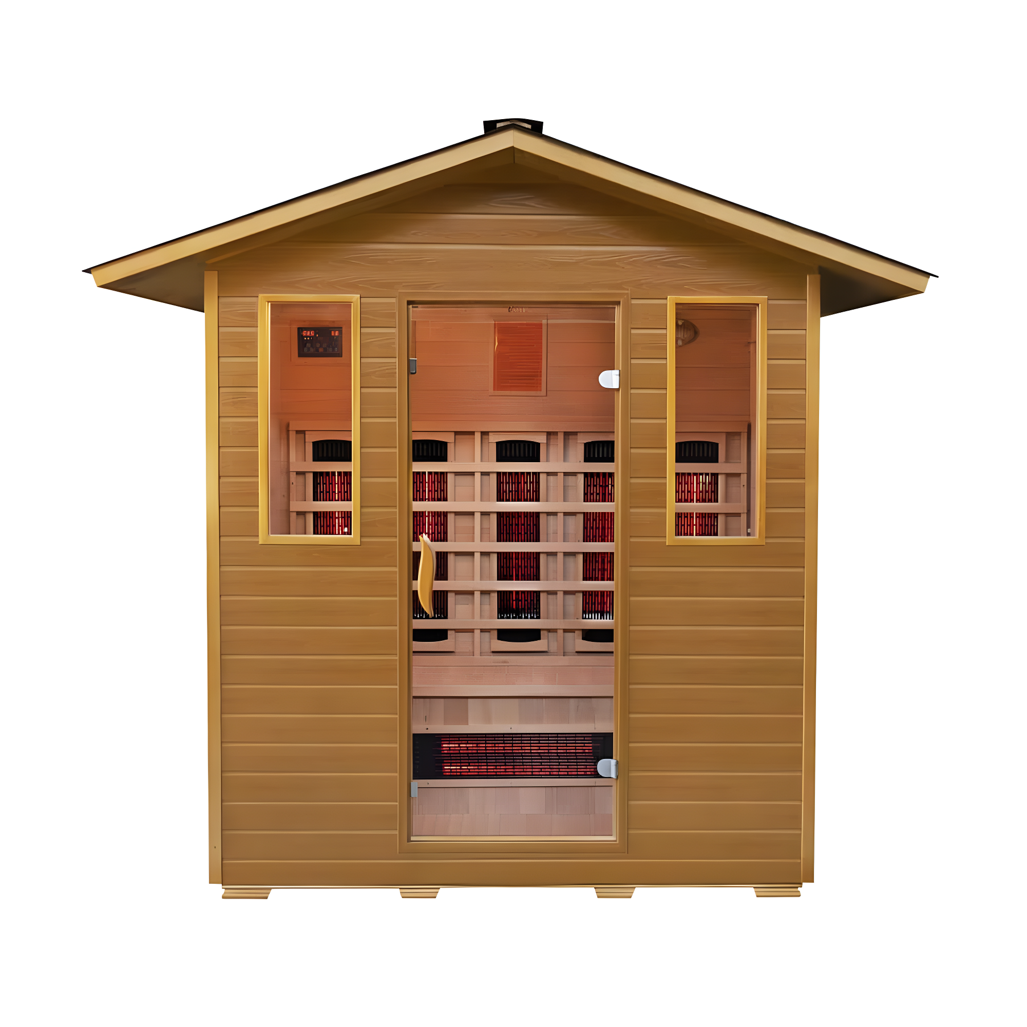 SunRay Saunas SunRay Saunas 4 - Person Bluetooth Compatible FAR Infrared Sauna in Hemlock