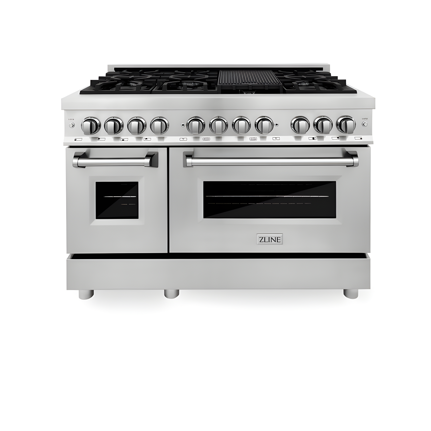 ZLINE 48 in. Legacy Dual Fuel Range w/ 7 Burner Cooktop & 2 Ovens w/ Doors