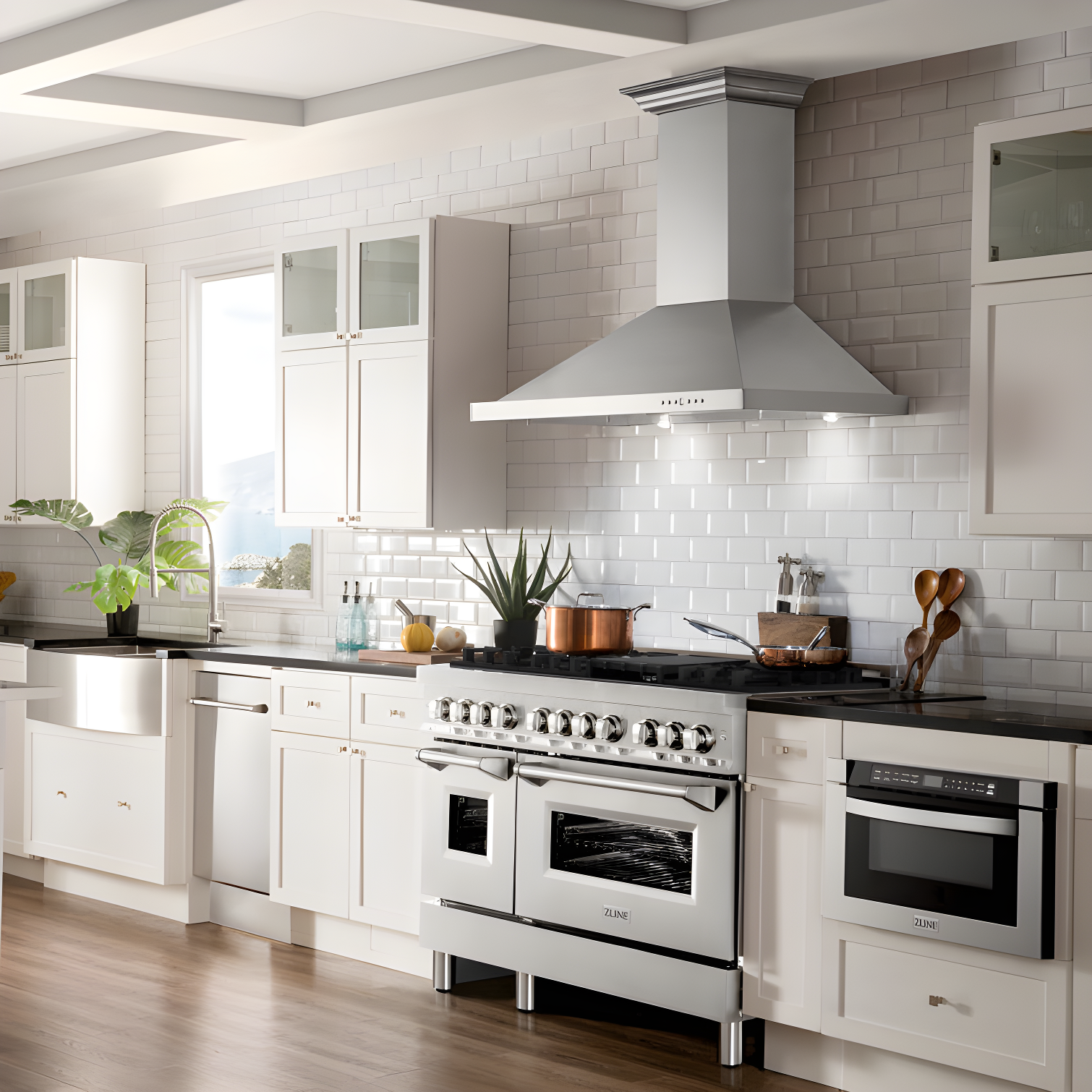 ZLINE 48 in. Legacy Dual Fuel Range w/ 7 Burner Cooktop & 2 Ovens w/ Doors