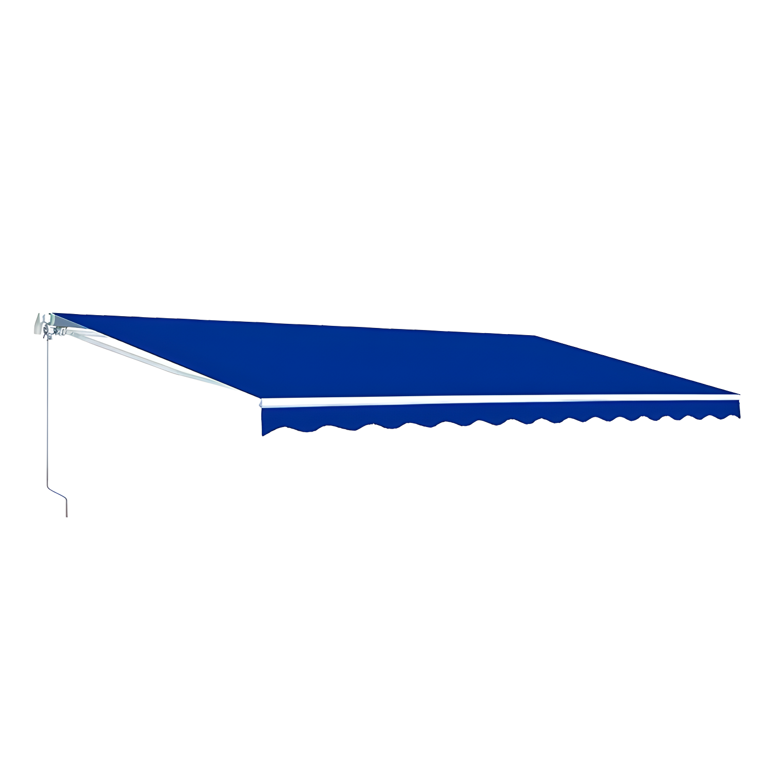 Motorized Retractable White Frame Patio Awning