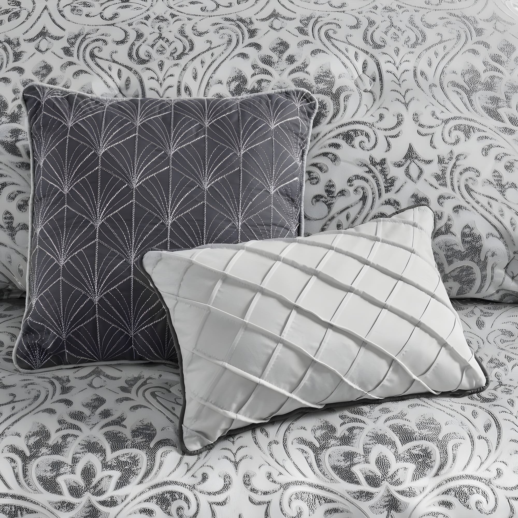 Emilia 12 Piece Jacquard Comforter Set with Bed Sheets