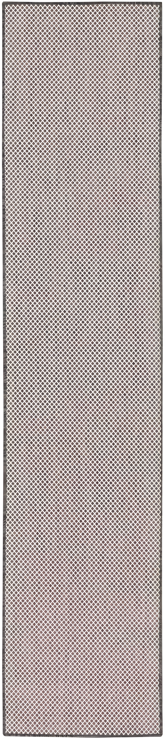 Nourison 2'2" x 10' Courtyard Modern Easy Care Flatweave Indoor Outdoor Runner Rug Ivory/Charcoal