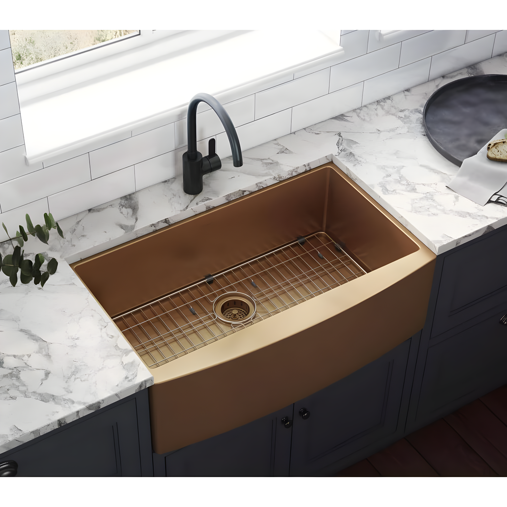 Ruvati 33-inch Apron-Front Farmhouse Kitchen Sink -Stainless Steel
