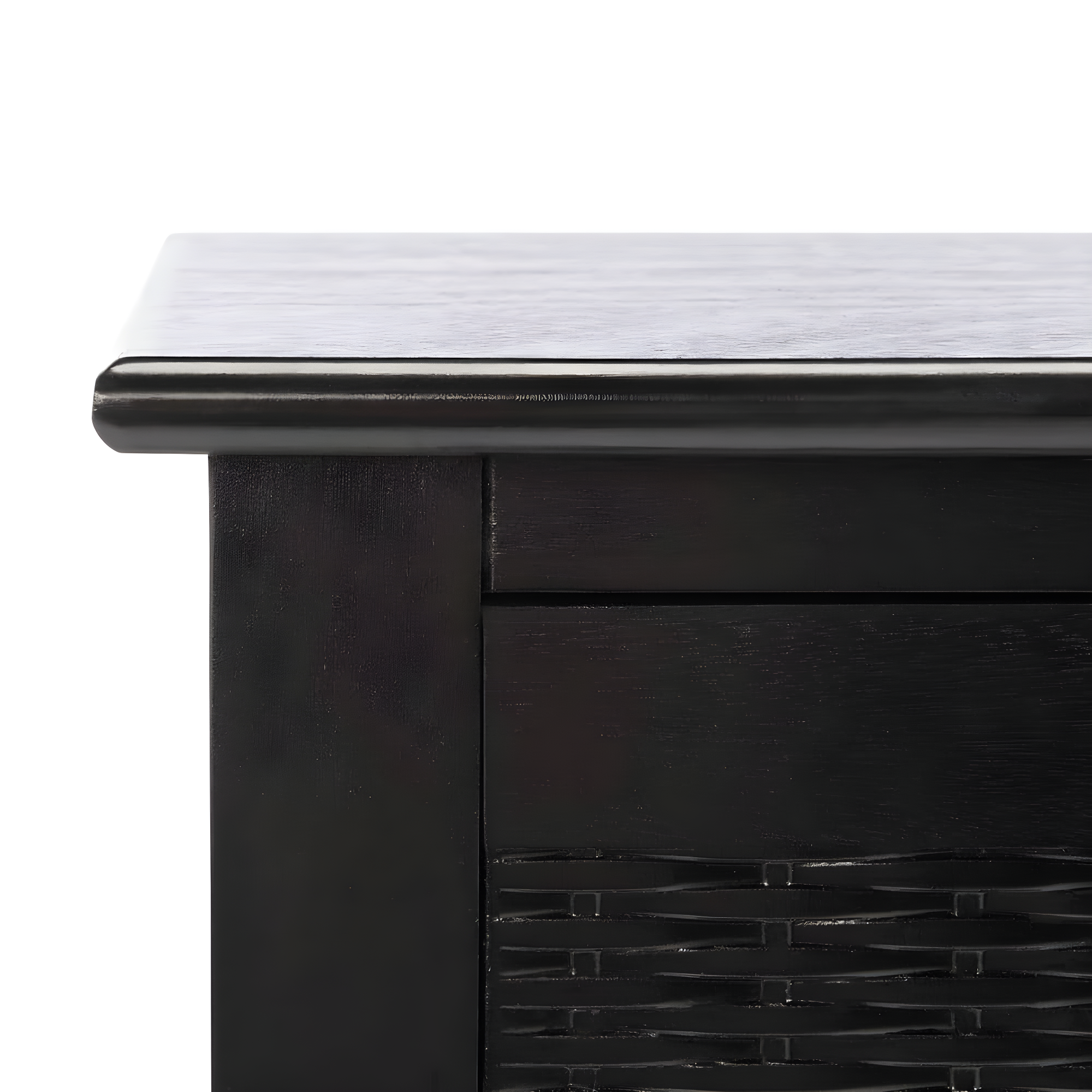 Landers 3 Drawer Console Table - CNS5711B - Black - Safavieh