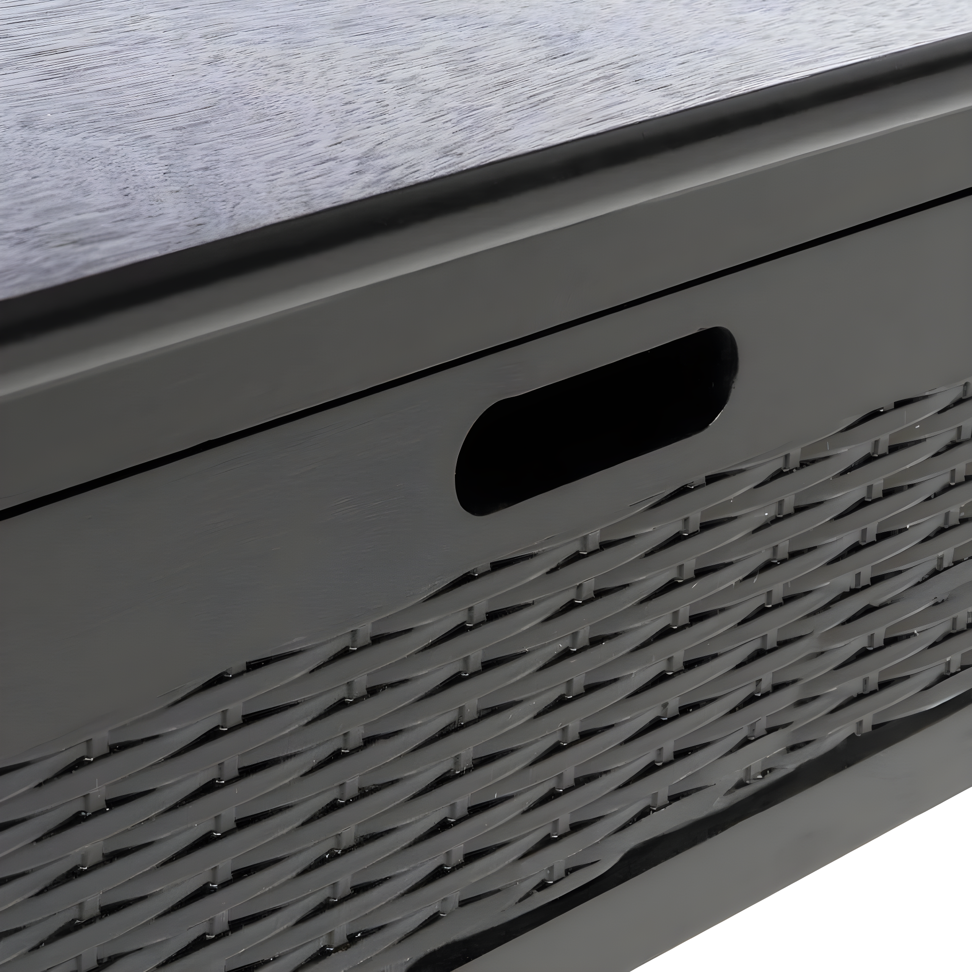 Landers 3 Drawer Console Table - CNS5711B - Black - Safavieh