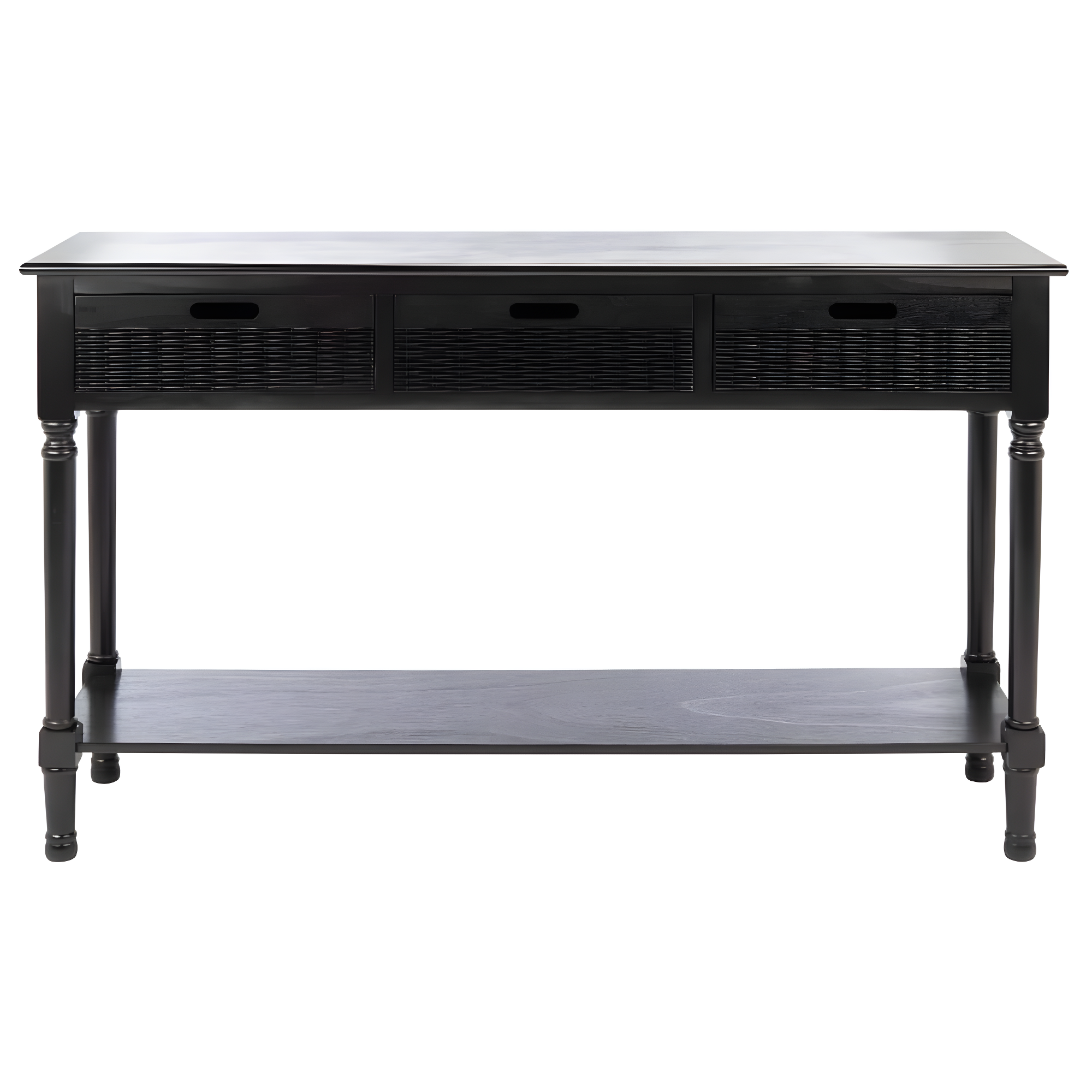 Landers 3 Drawer Console Table - CNS5711B - Black - Safavieh