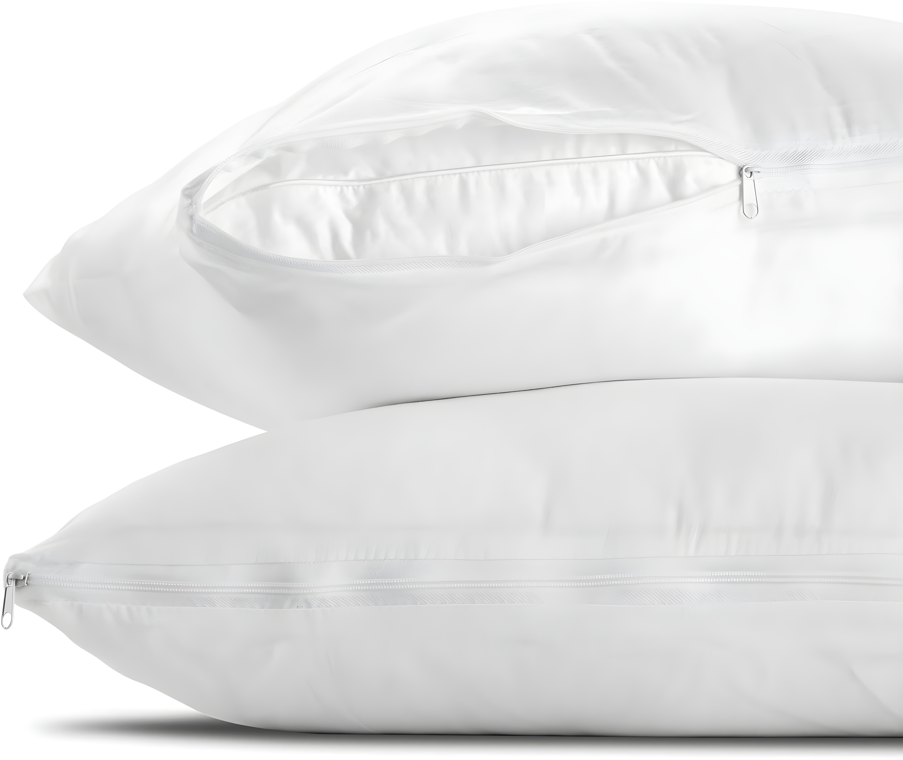 Poly-Cotton Zippered Pillow Cover - King Size Pillow Protector - Protects from Dirt, Dust, and Debris - 2 Pack