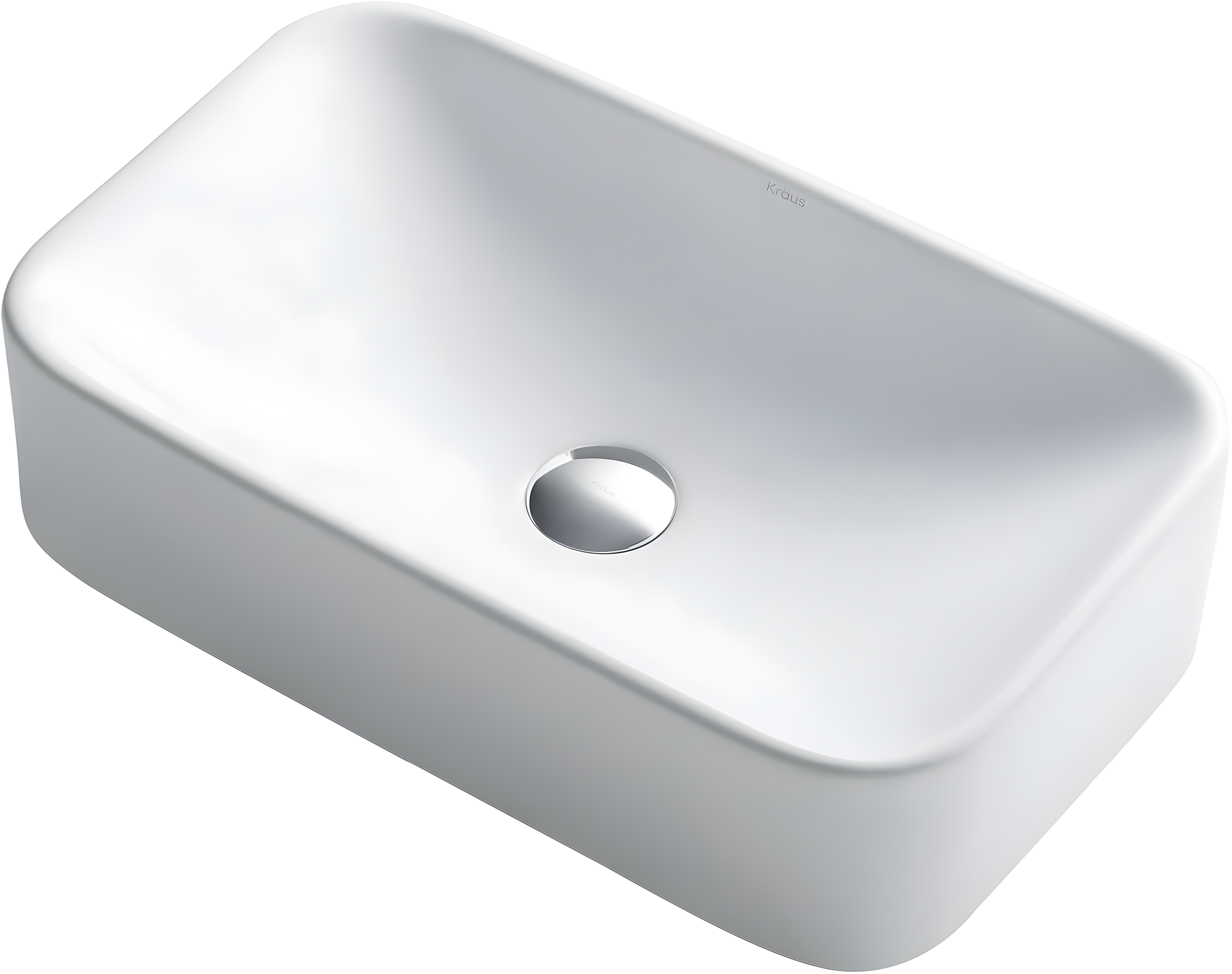 Elavo Ceramic Rectangular Vessel Bathroom Sink