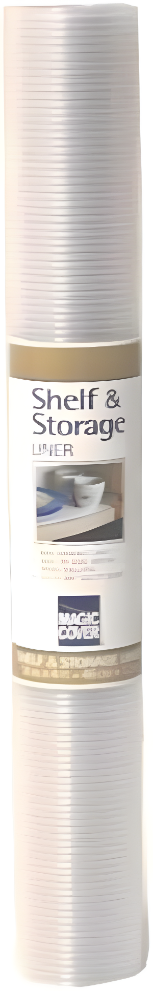 Clear Ribbed Non-Adhesive Vinyl Shelf Liner, 18" x 4'
